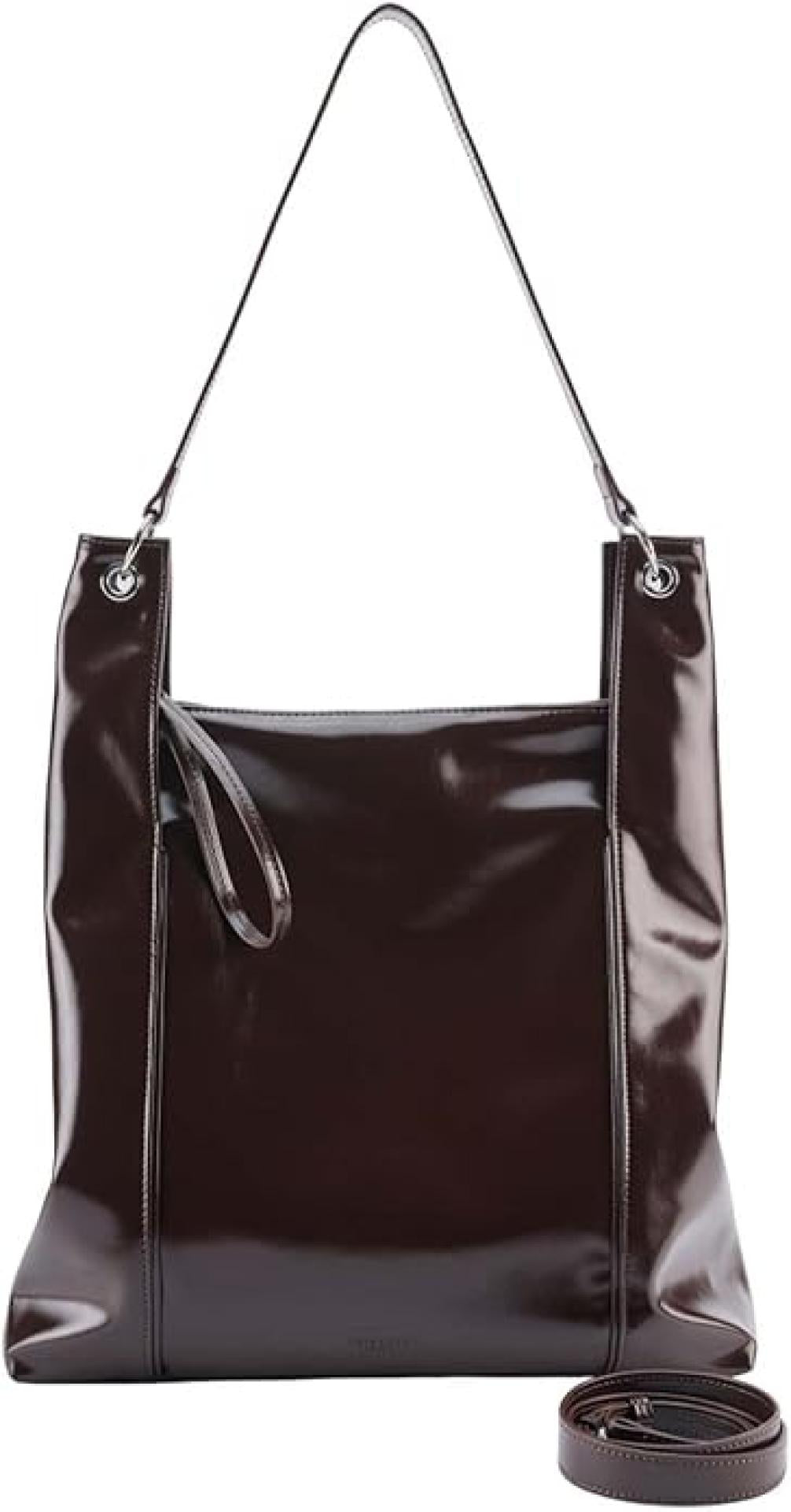 Seidenfelt Handtasche Delary Hobo dark chocolate