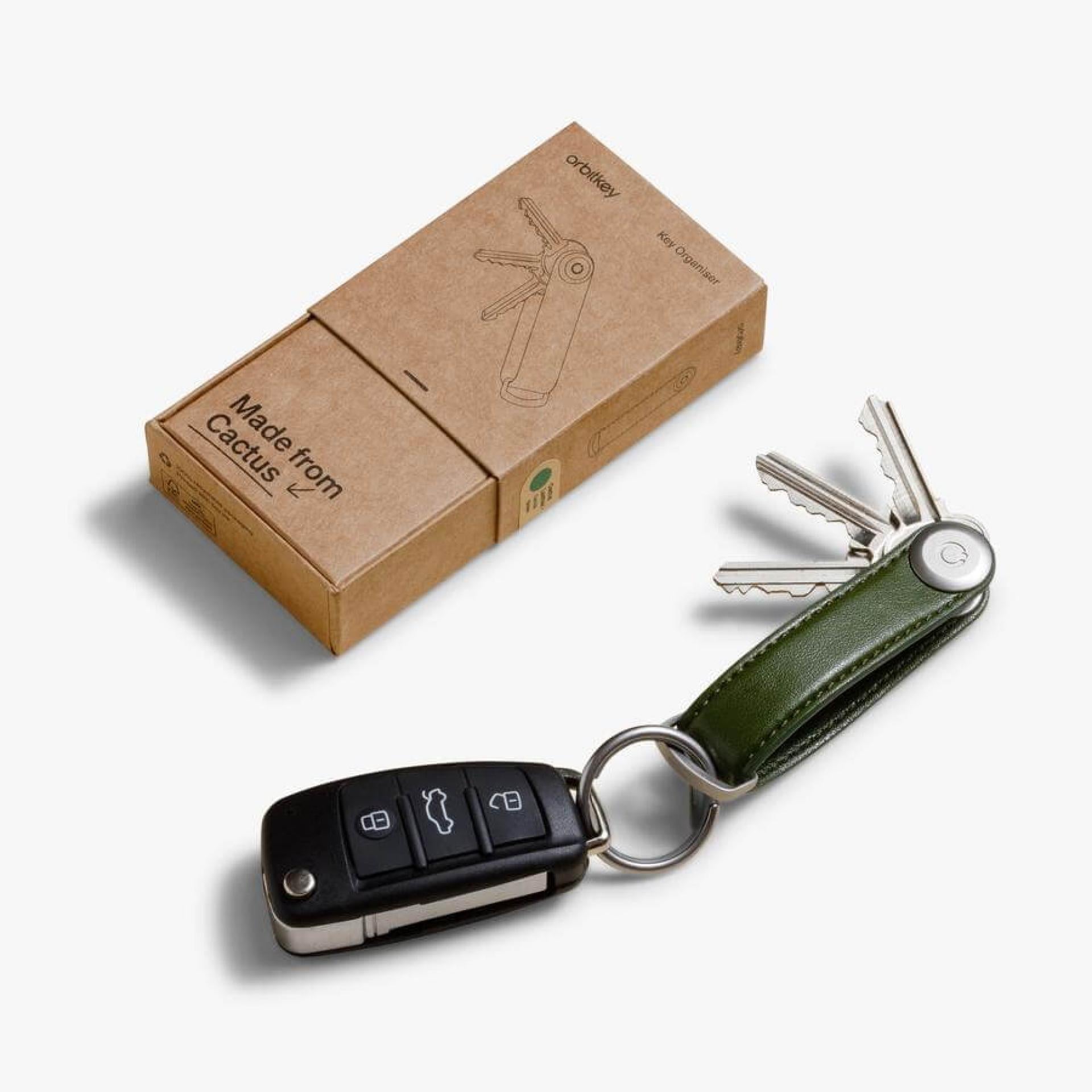 Orbitkey Key Organiser Kaktus Leder Grün