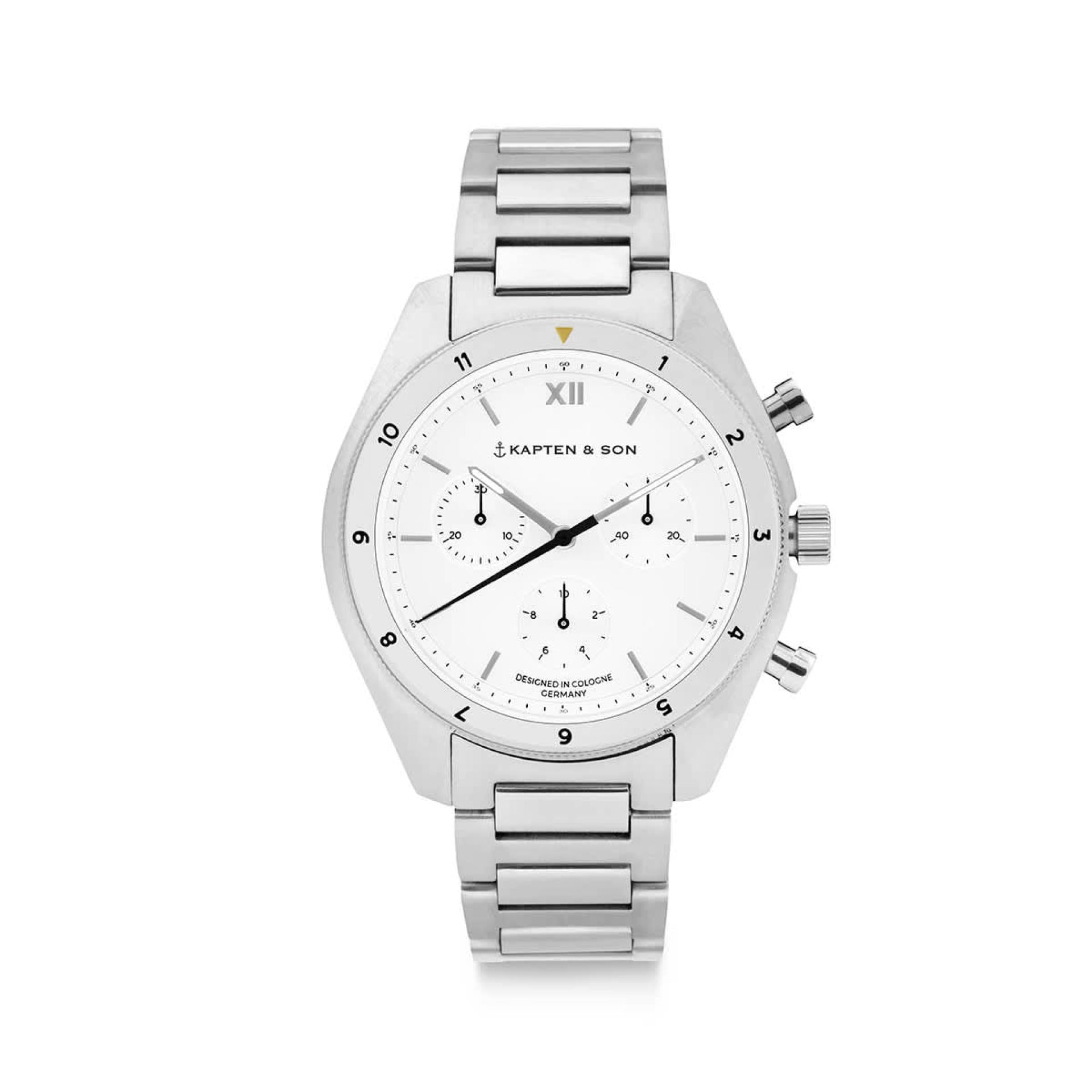 Kapten & Son Uhr Rise Small Silver Steel 39mm
