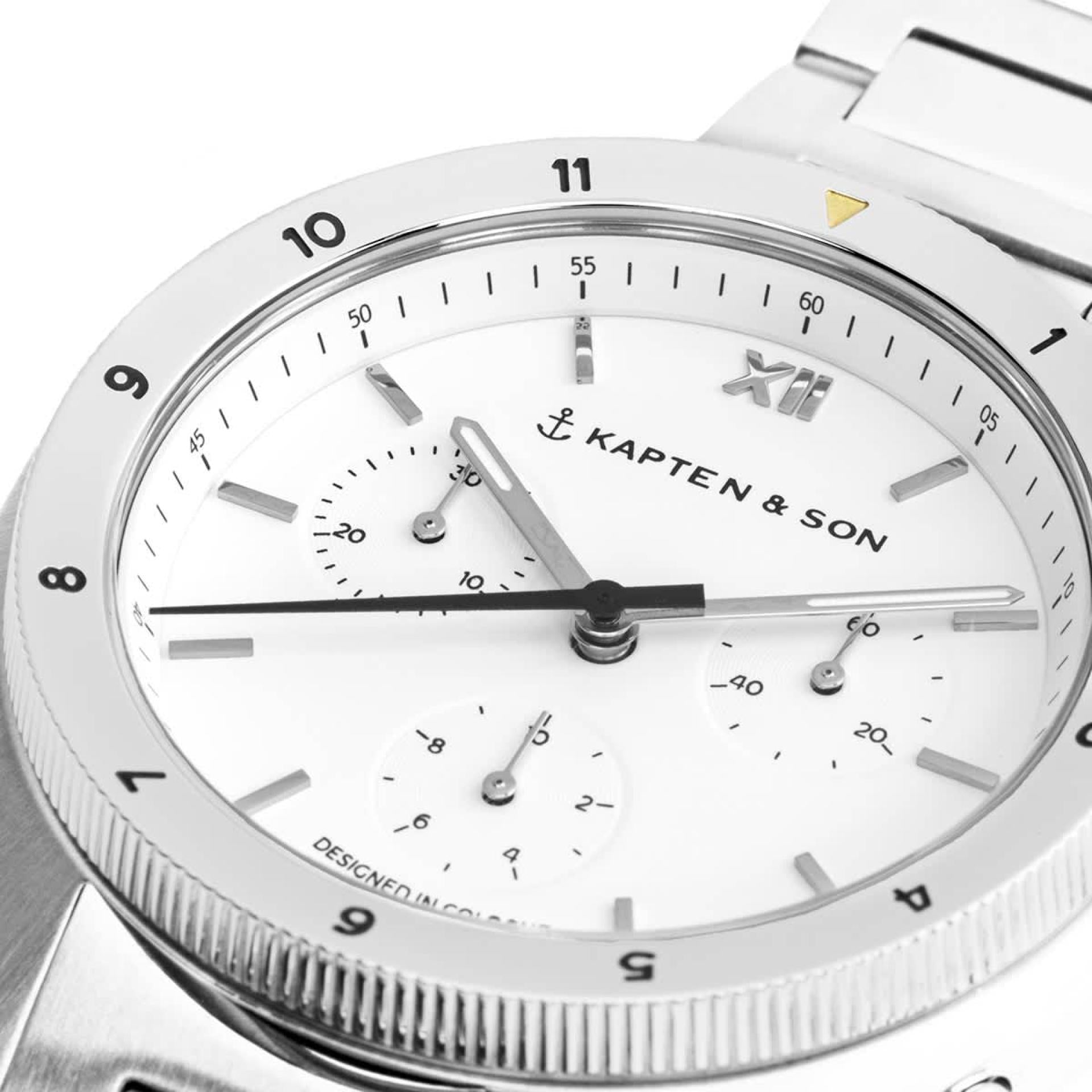 Kapten & Son Uhr Rise Small Silver Steel 39mm