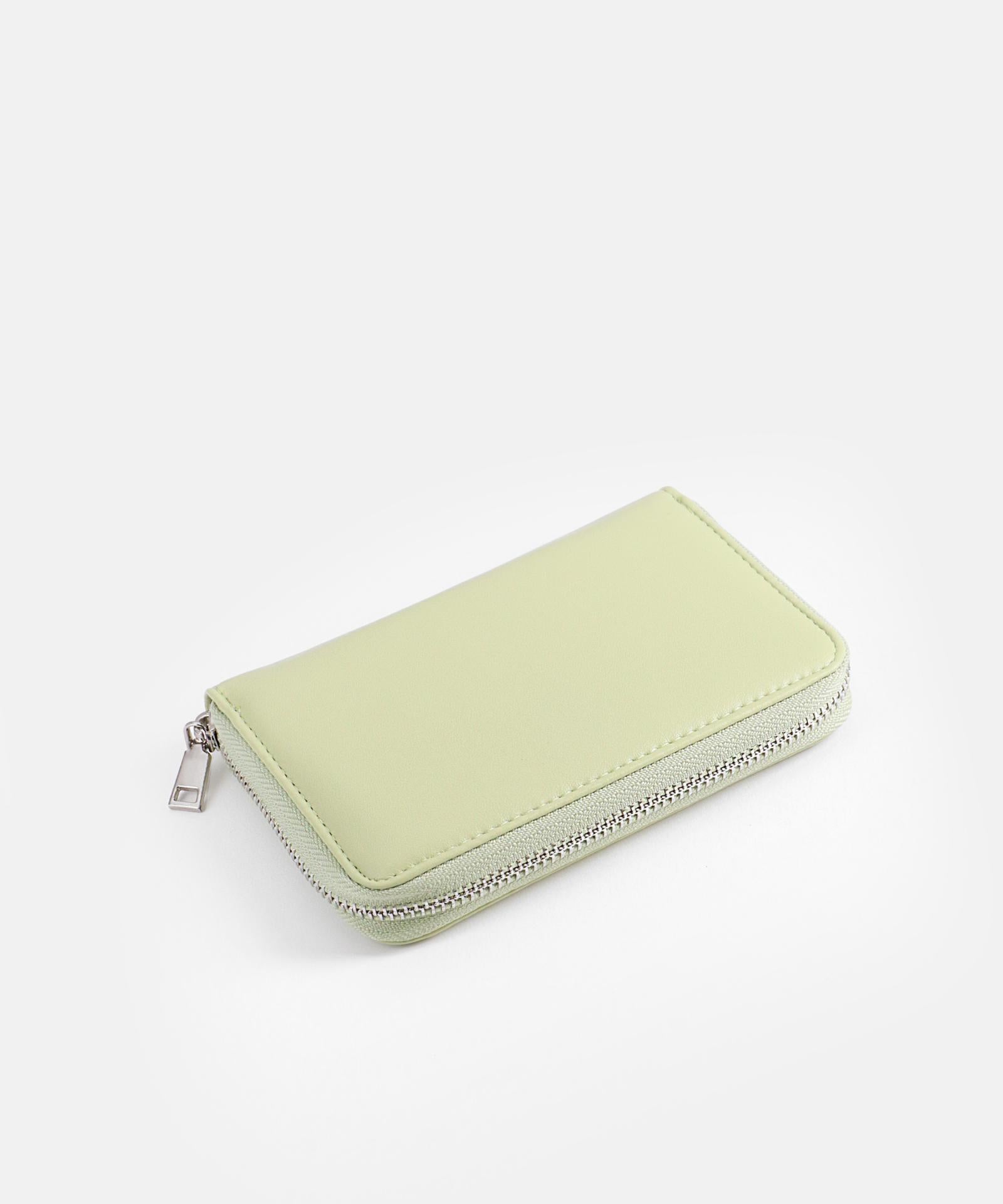 Seidenfelt Geldbörse Ebba light green