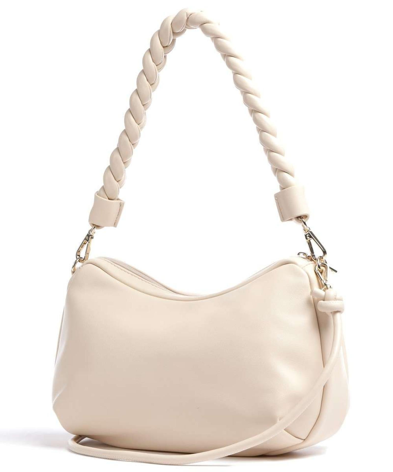 Seidenfelt Schultertasche Ikast Hobo cream/gold