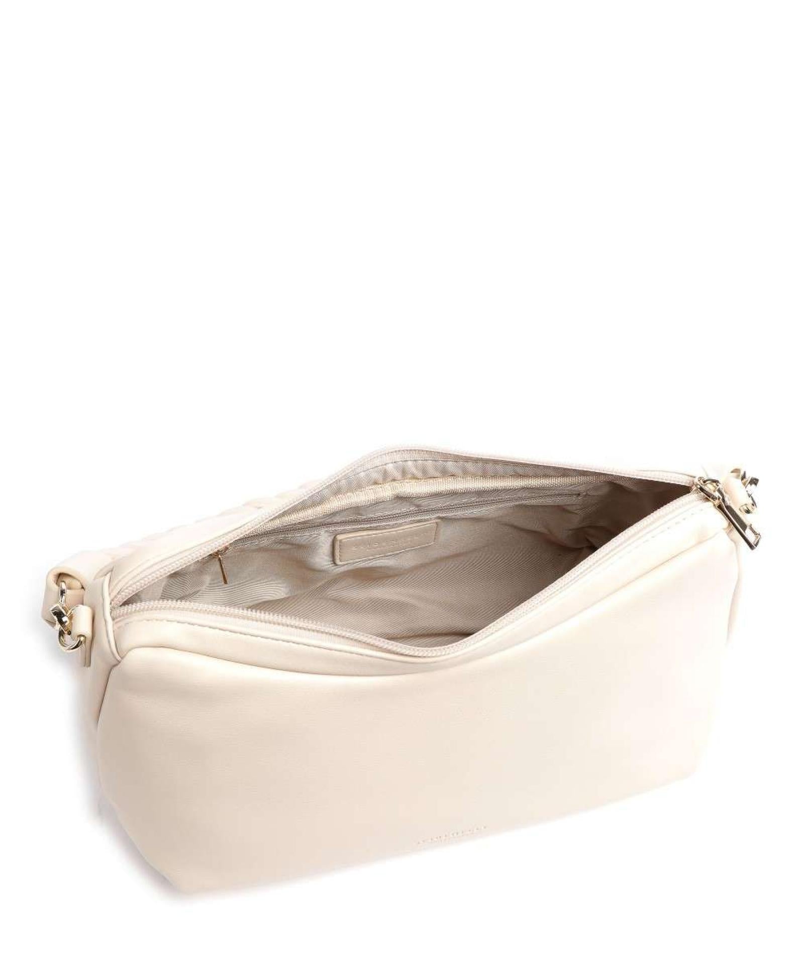 Seidenfelt Schultertasche Ikast Hobo cream/gold