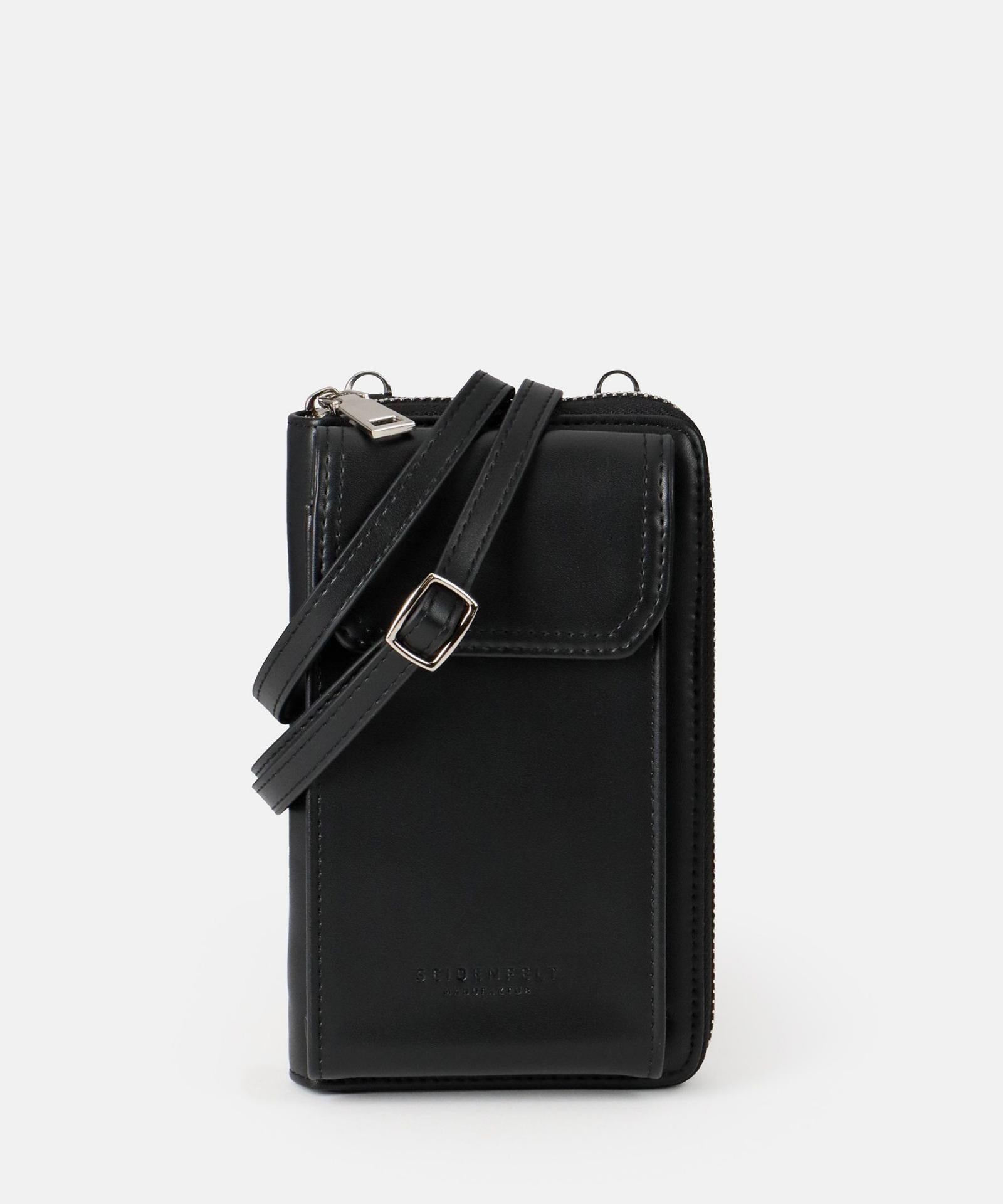 Seidenfelt Handtasche Calla Schwarz