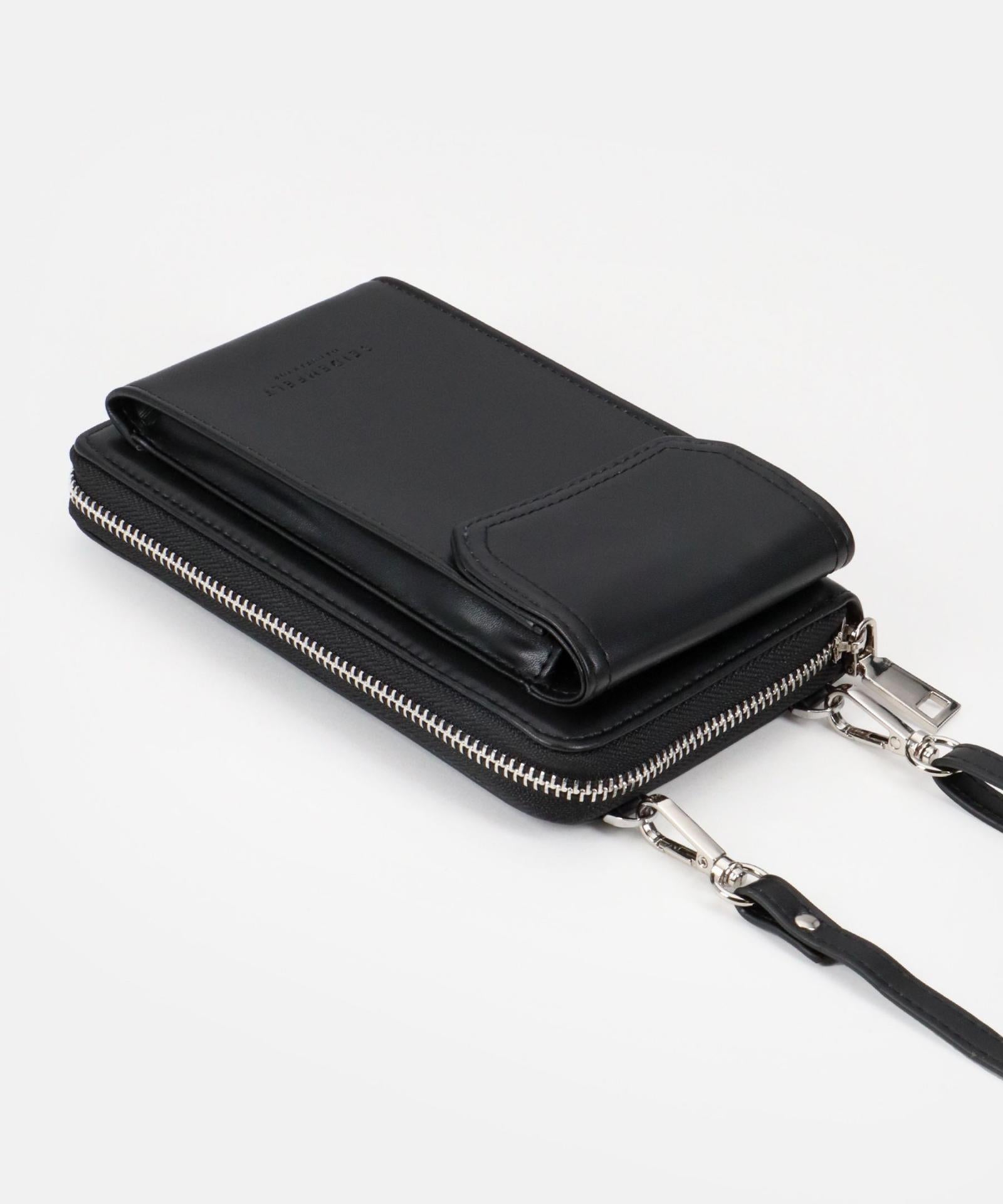 Seidenfelt Handtasche Calla Schwarz