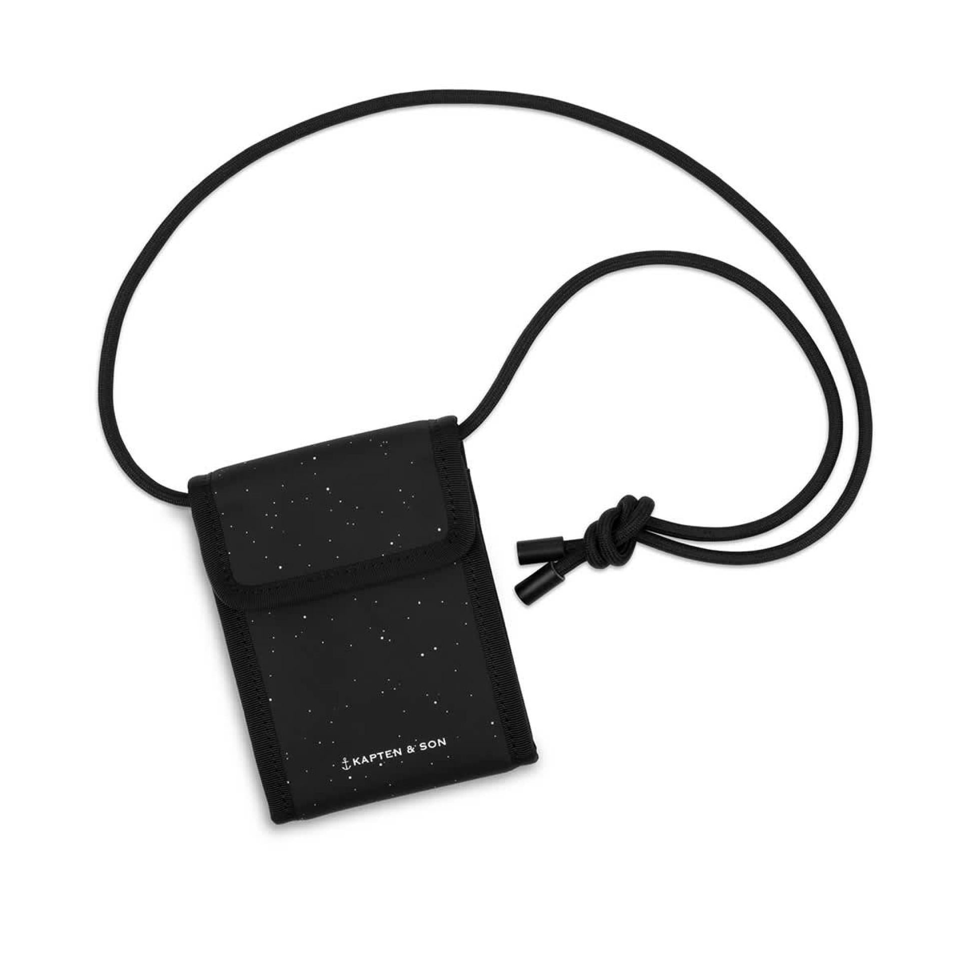 Kapten & Son Geldbörse Tate All Black Sprinkled