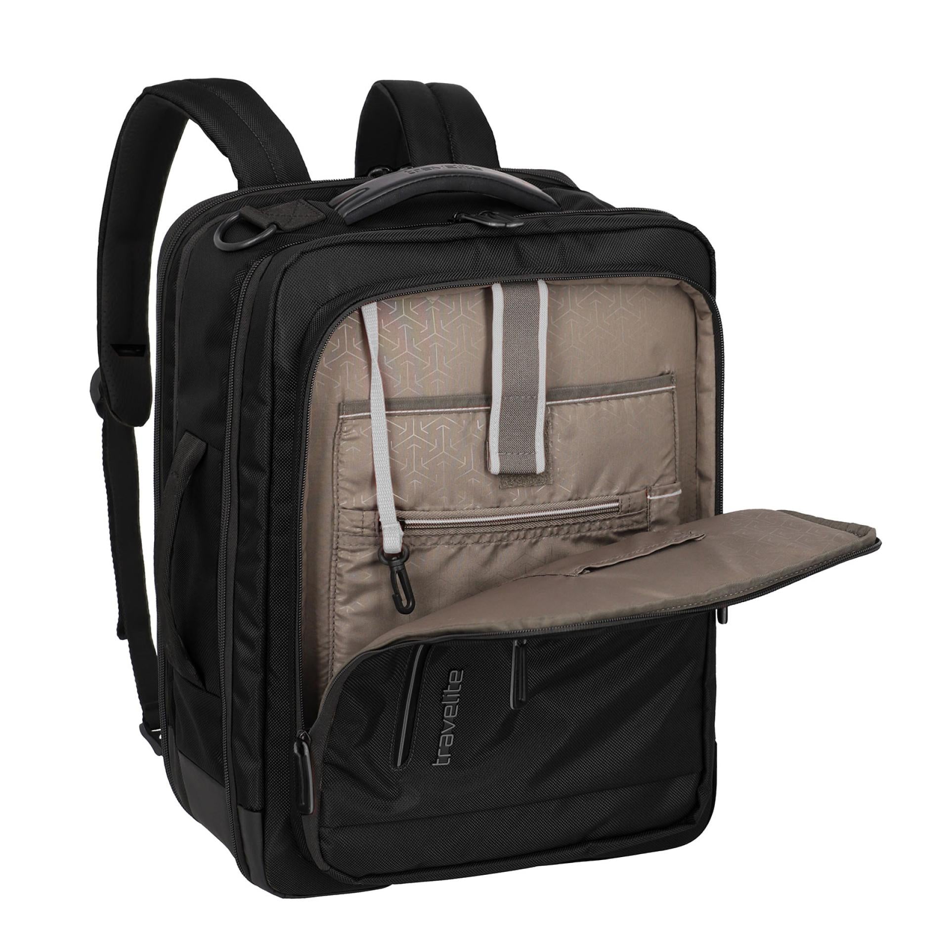 Travelite CROSSLITE Bordtasche Rucksack Schwarz