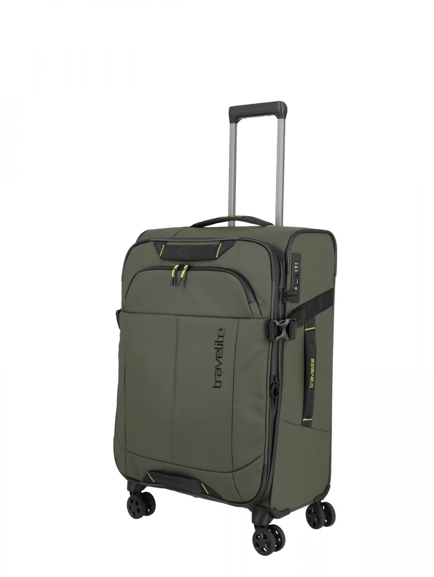 Travelite BRIIZE 4-Rad-Trolley Farbe: Khaki Größe M erweiterbar