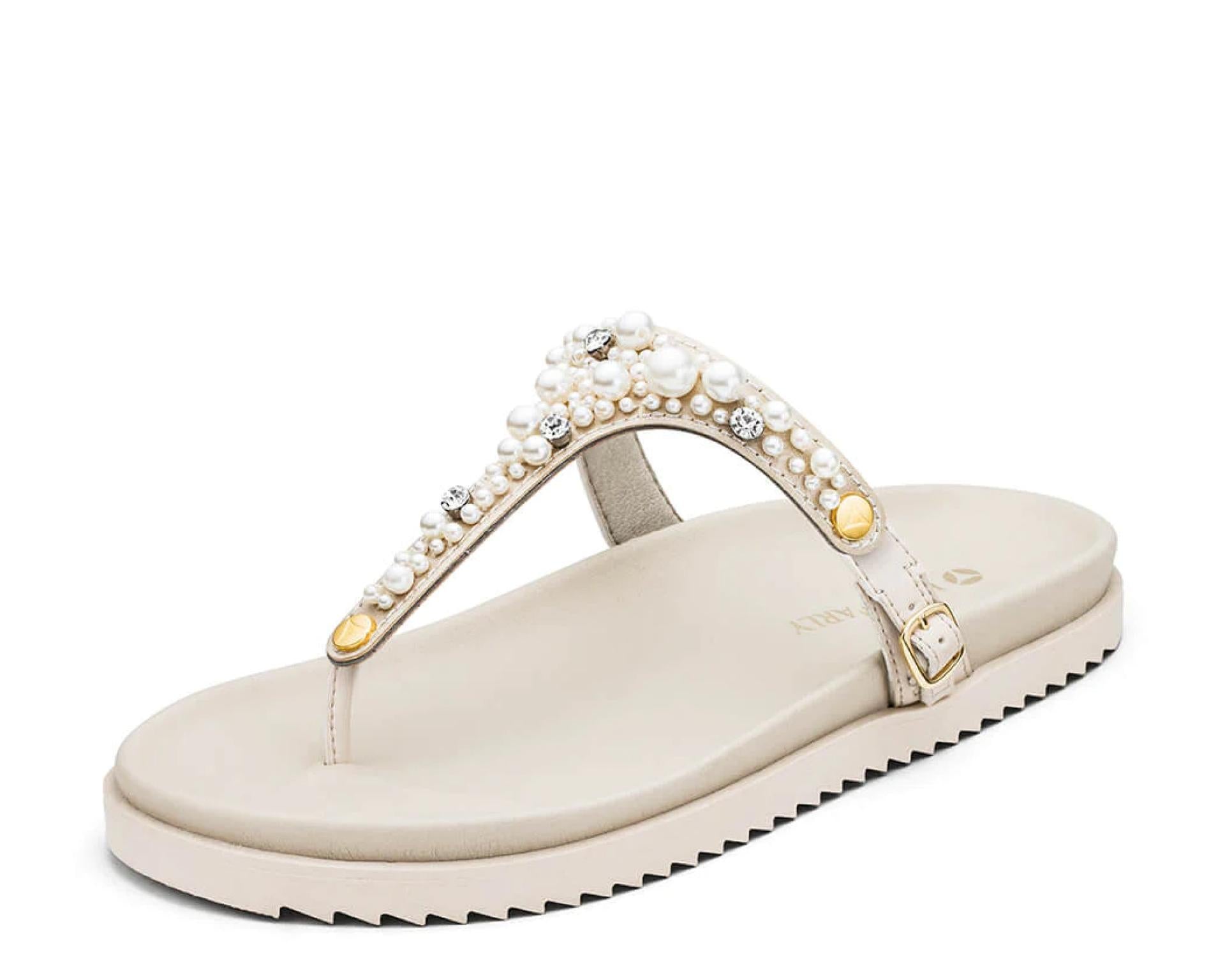 Hey Marly Accessoire für Basis Topping Sandale - Variante: Precious Pearl - Crema