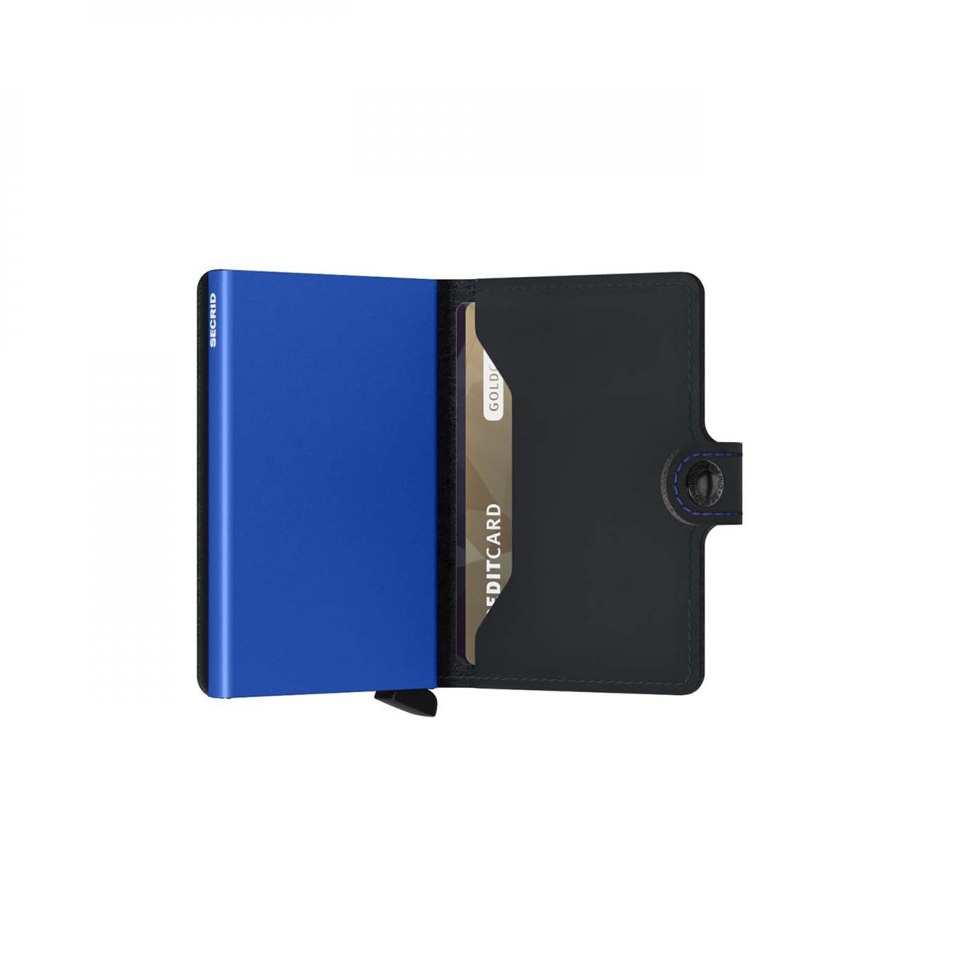 Secrid Miniwallet Matte Black & Blue