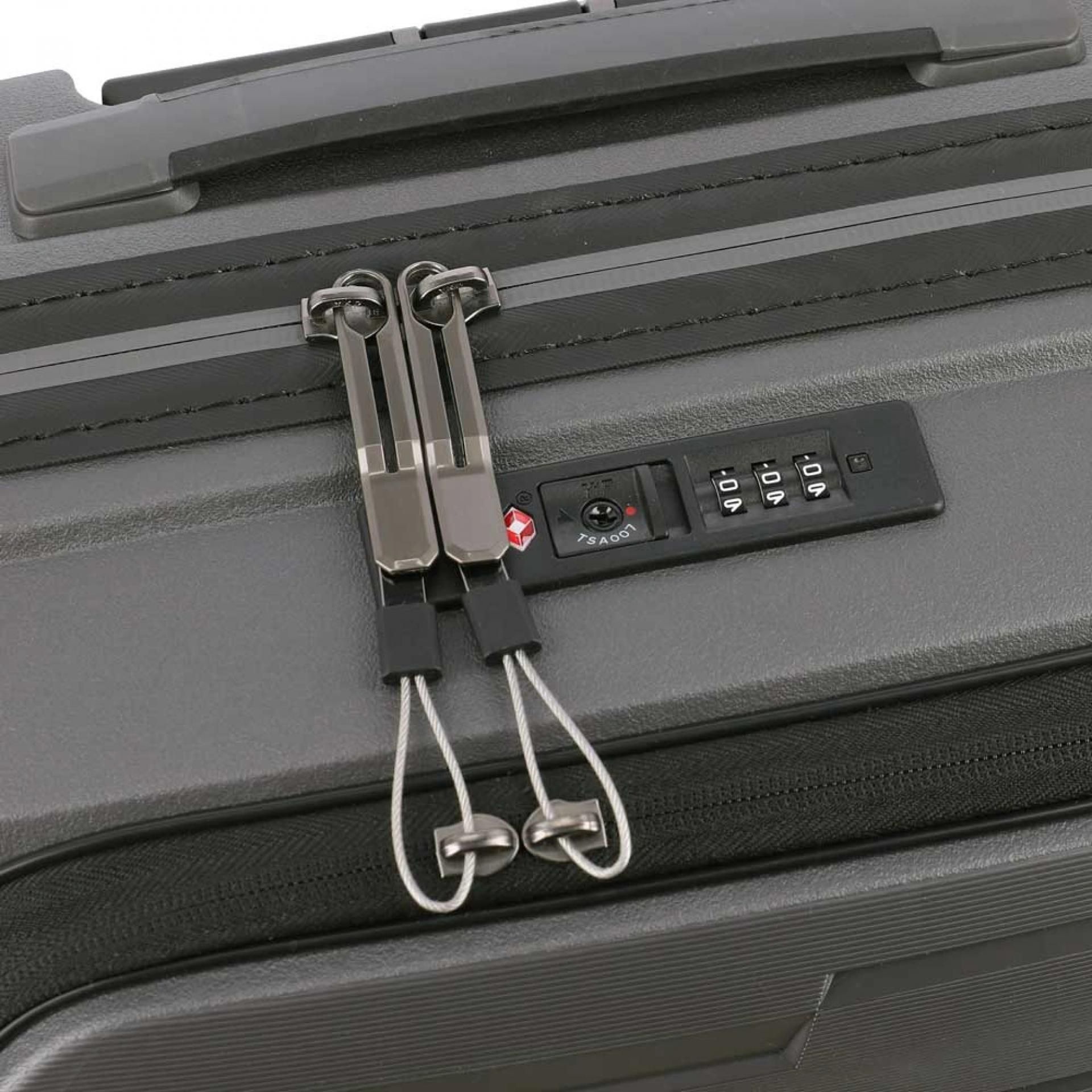 Travelite AIR BASE 4w Trolley S Vortasche Anthrazit