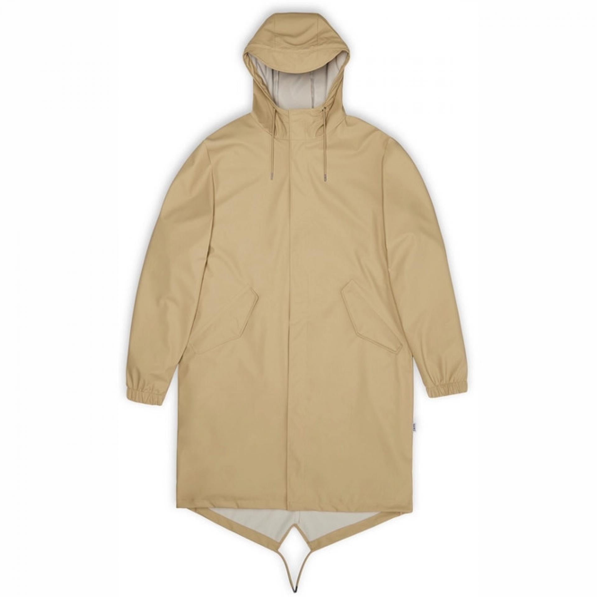 Rains Fishtail Parka Regenjacke - Farbe: Beige Sand - Variante: XXL 