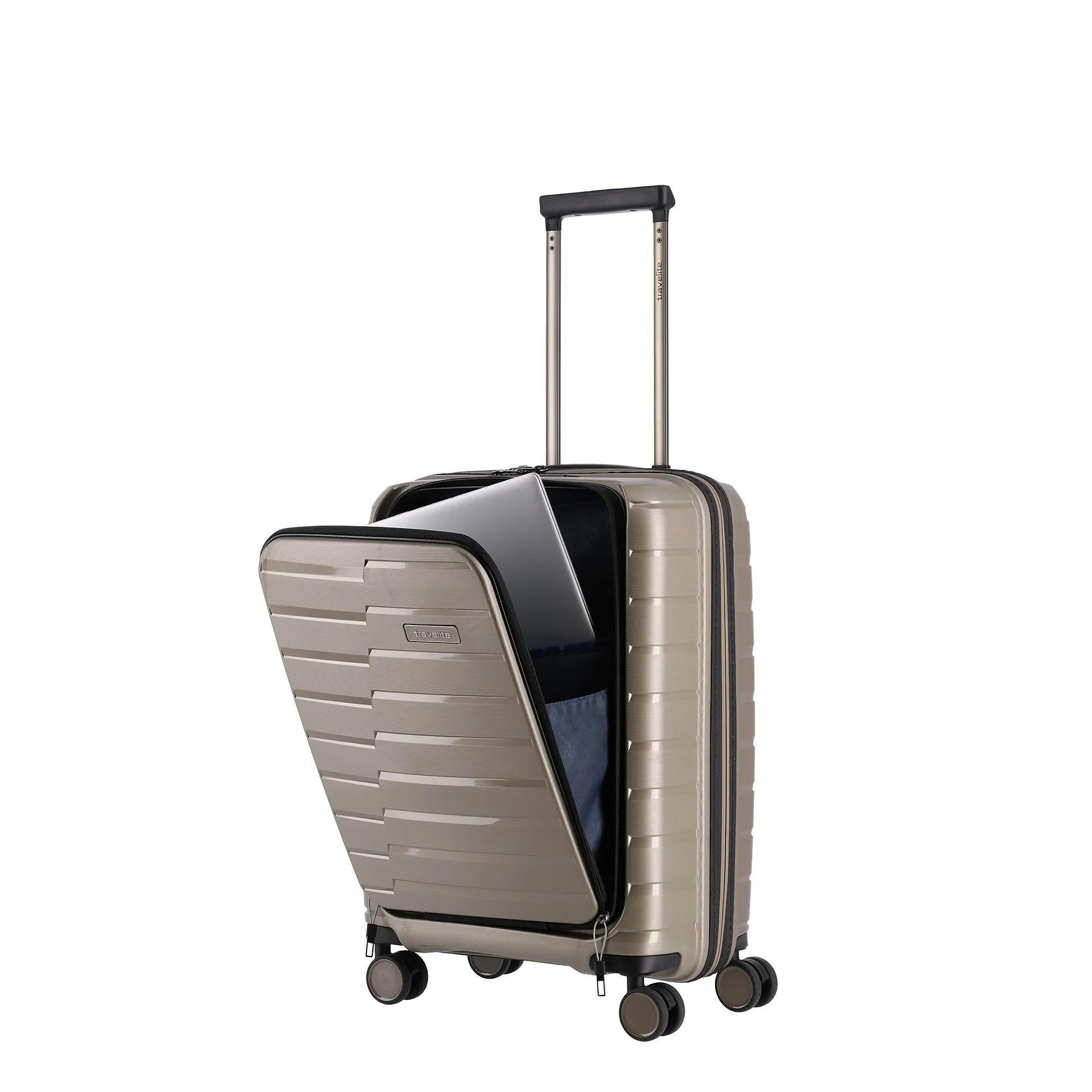 Travelite AIR BASE 4w Trolley S Vortasche Champagner