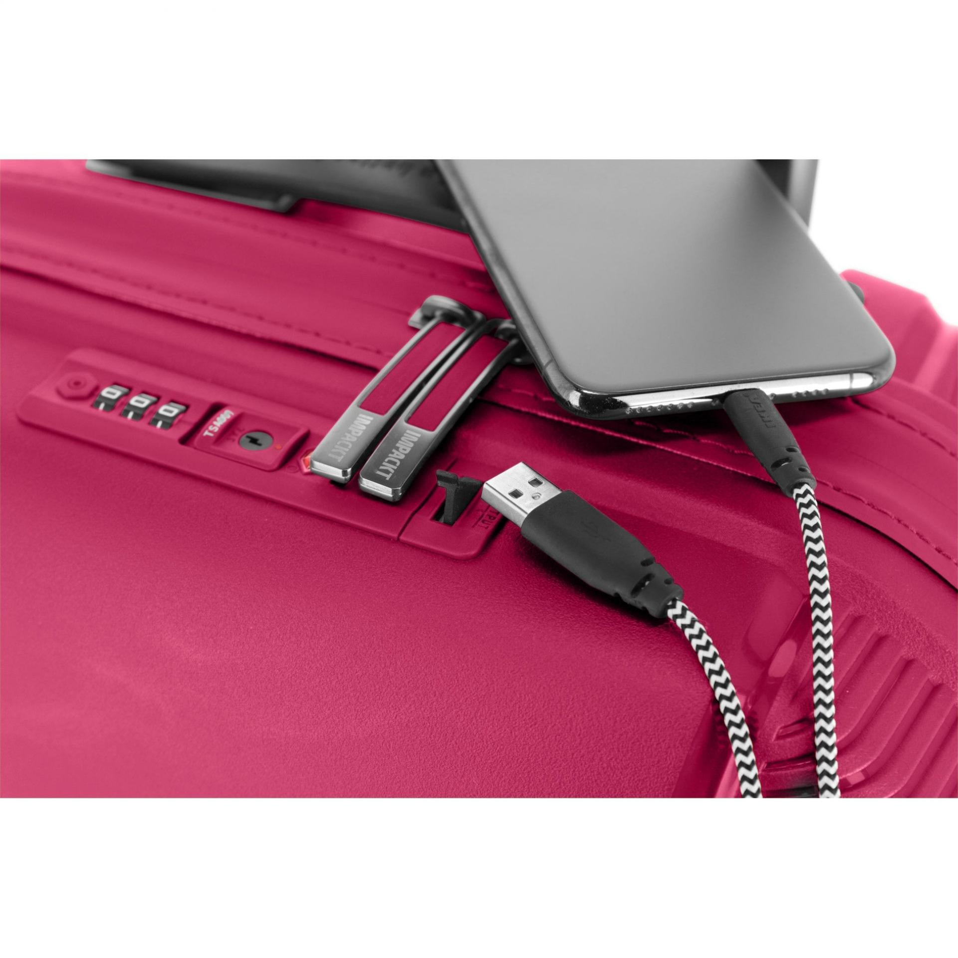 Impackt IP1 4-Rollen Trolley S 55 cm Design: Flora Pink