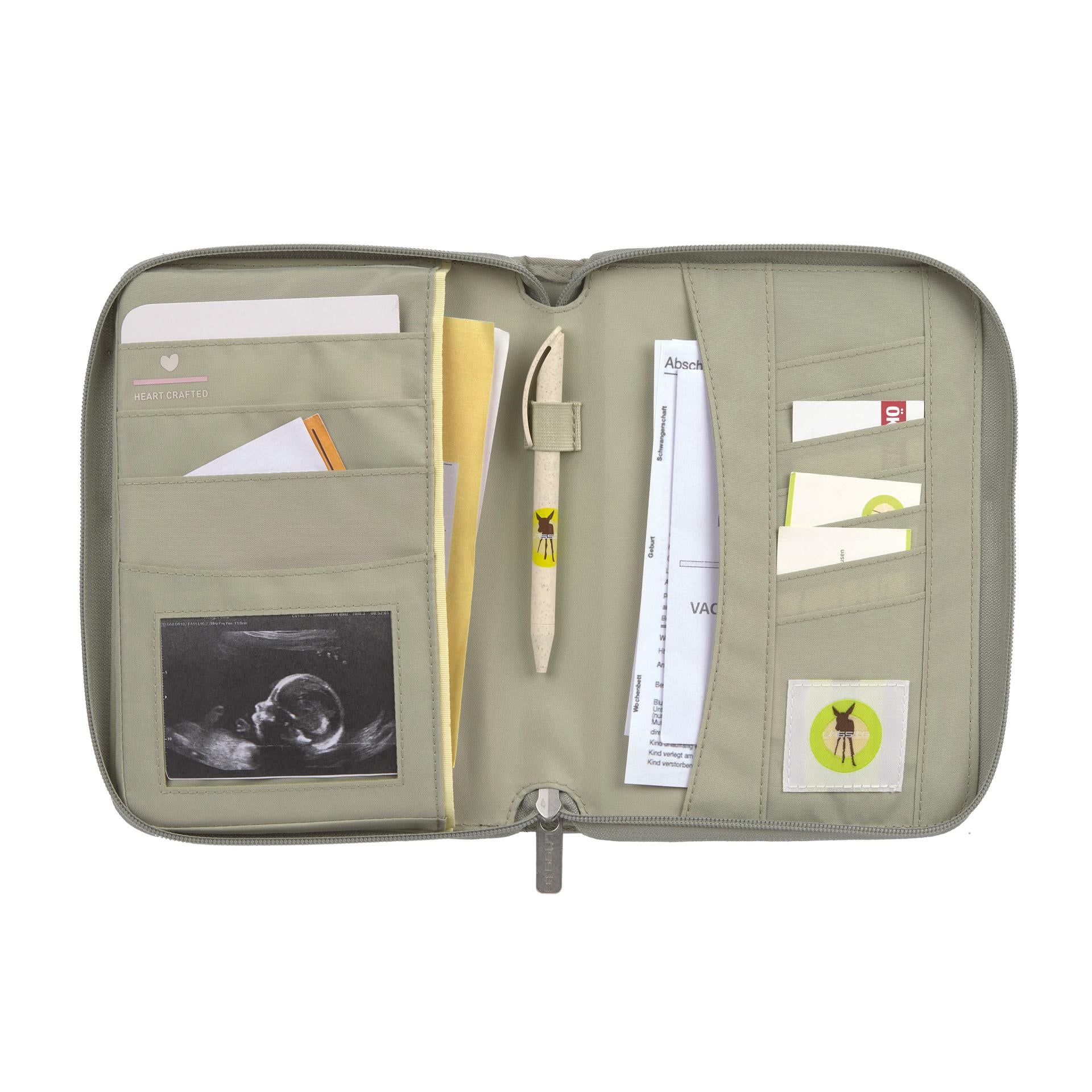 Lässig Mutterpass Hülle Mappe CAS Document Pouch Universe Floral mint