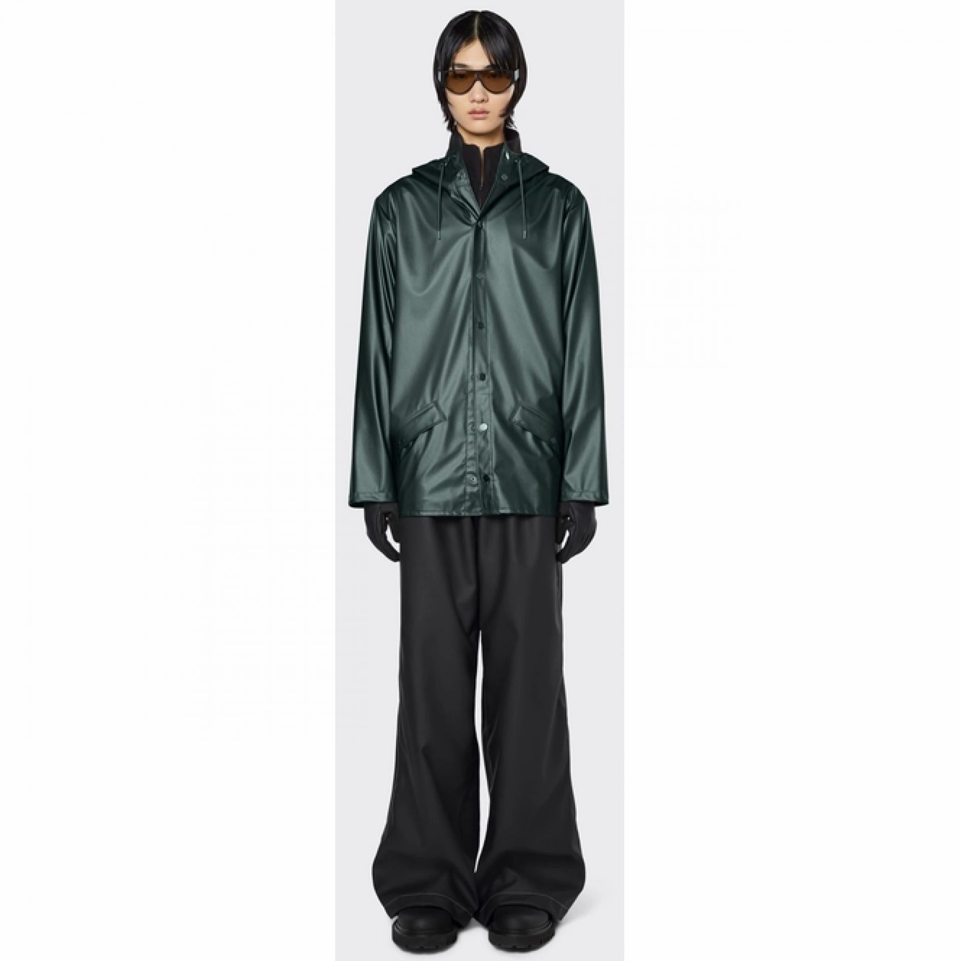 Rains Regenjacke Long Jacket Silver Pine - Variante: XL