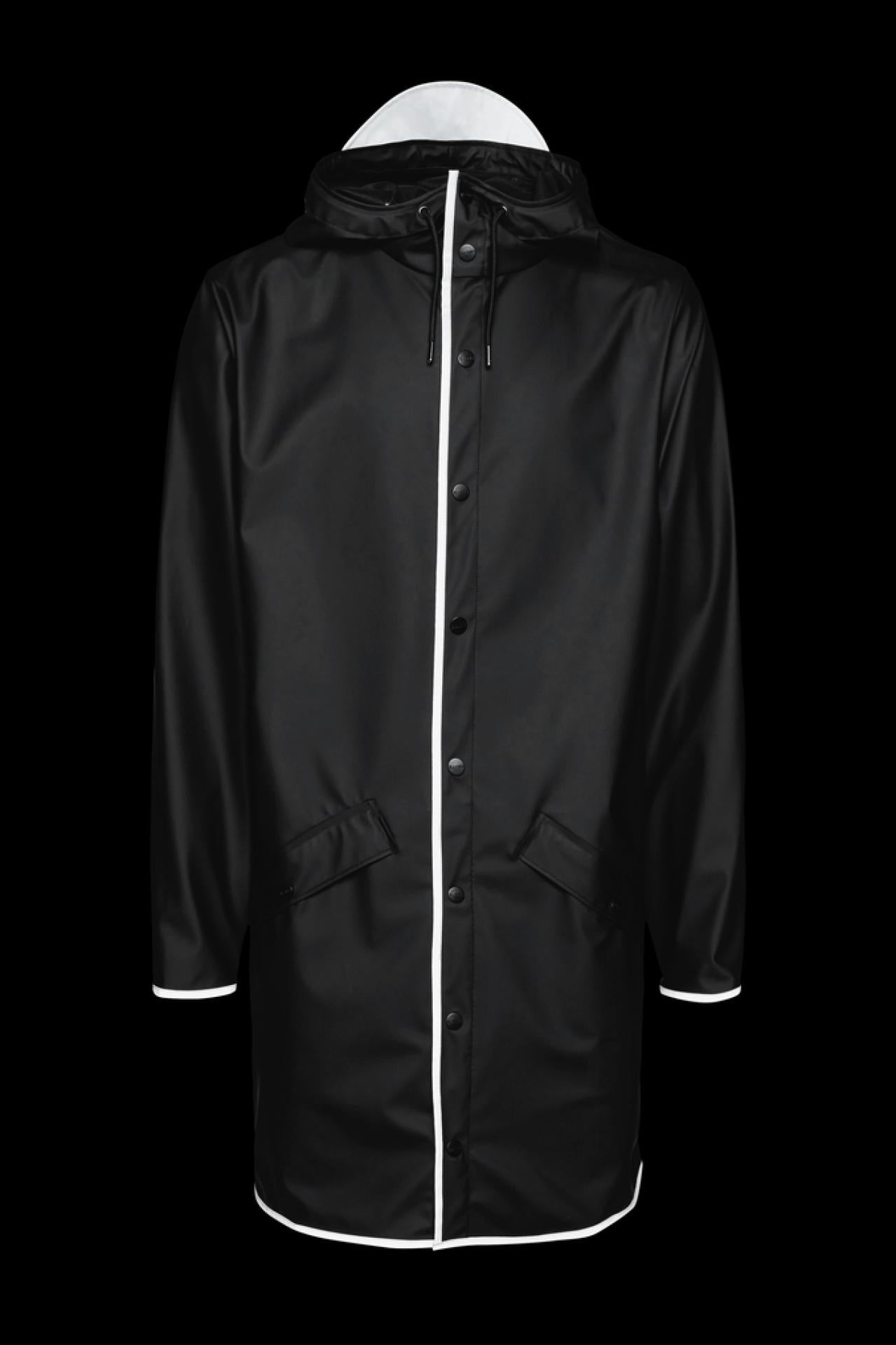Rains Regenjacke Long Jacket 1202 XXS/XS Black Reflective
