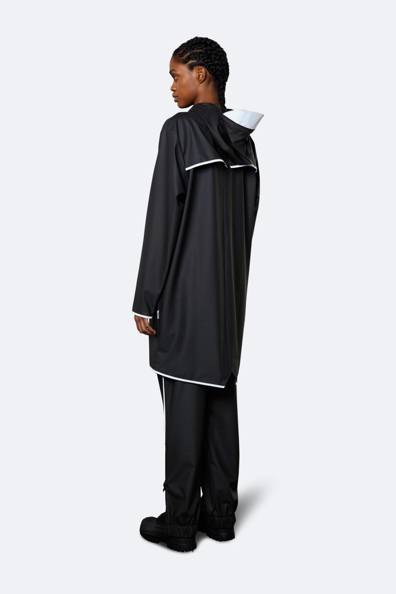 Rains Regenjacke Long Jacket 1202 XXS/XS Black Reflective