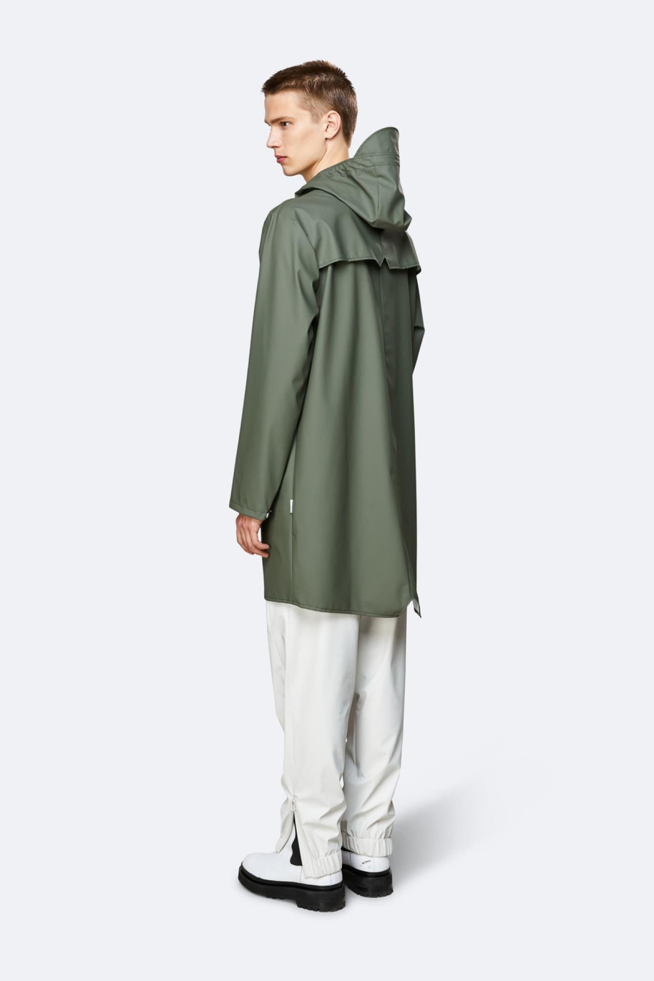 Rains Regenjacke Long Jacket 1202 Olive - Größe: XXS/XS
