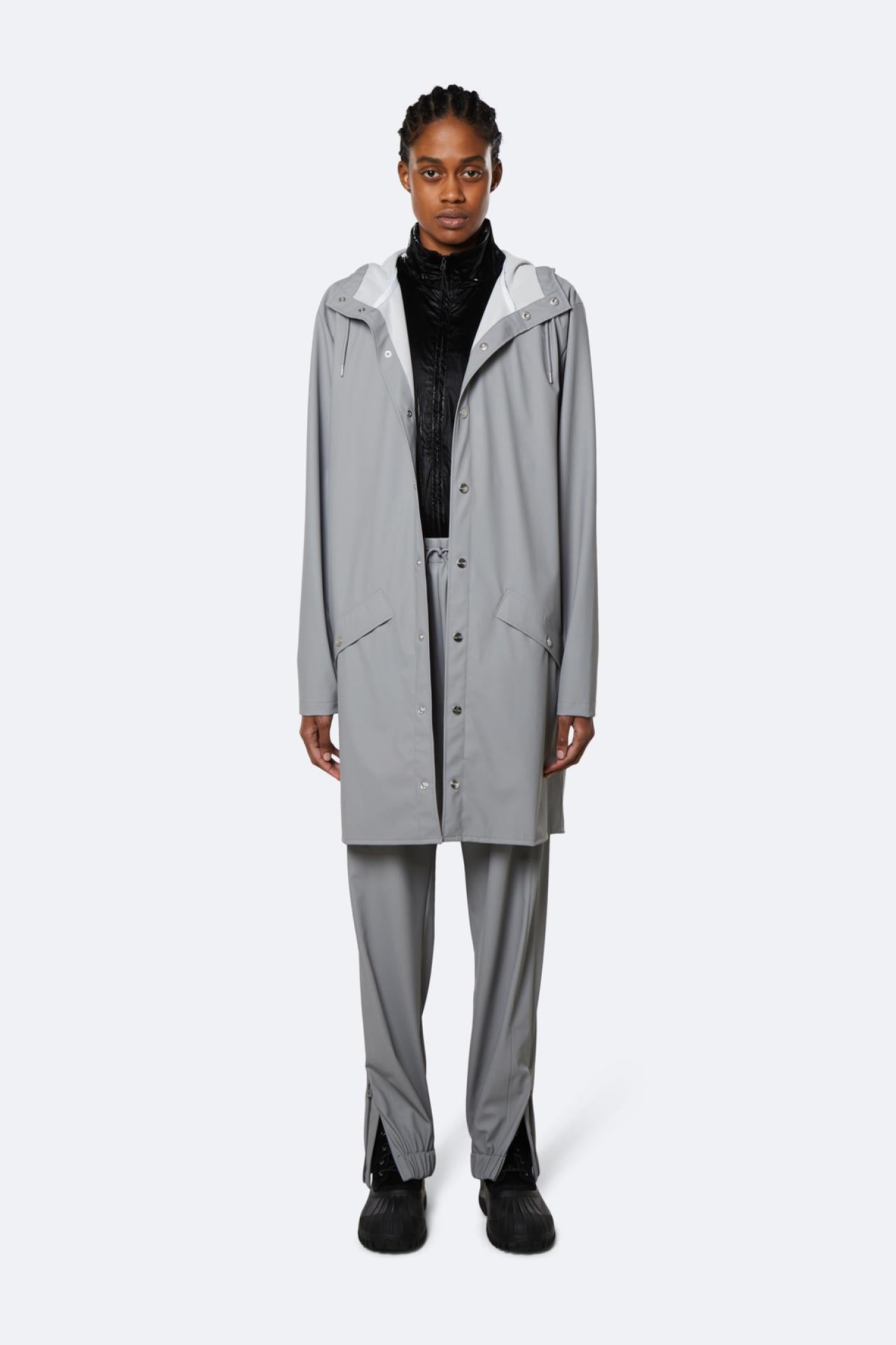 Rains Regenjacke Long Jacket 1202 XXS/XS Rock