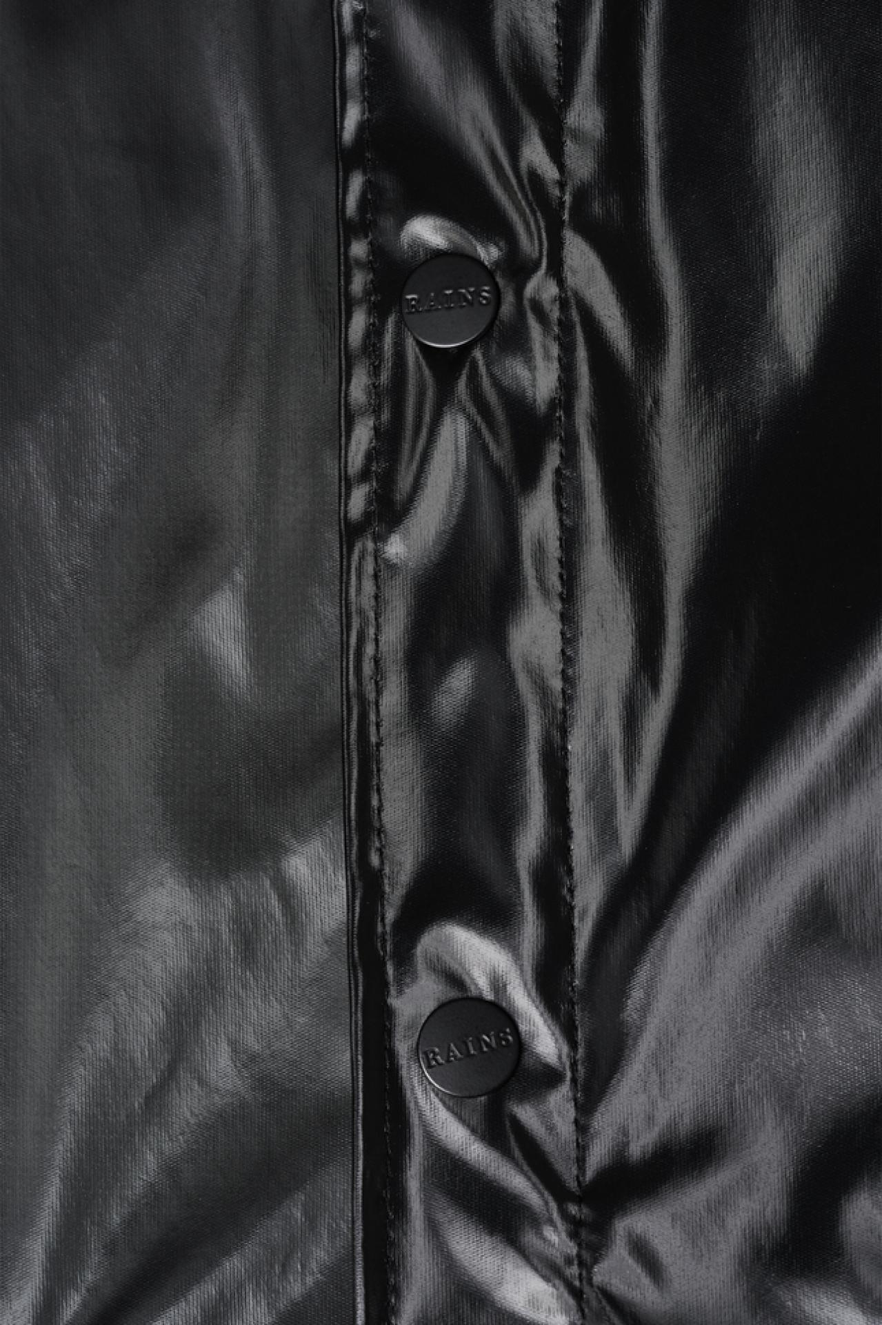 Rains Regenjacke Long Jacket 1202 Shiny Black - Größe: XS/S