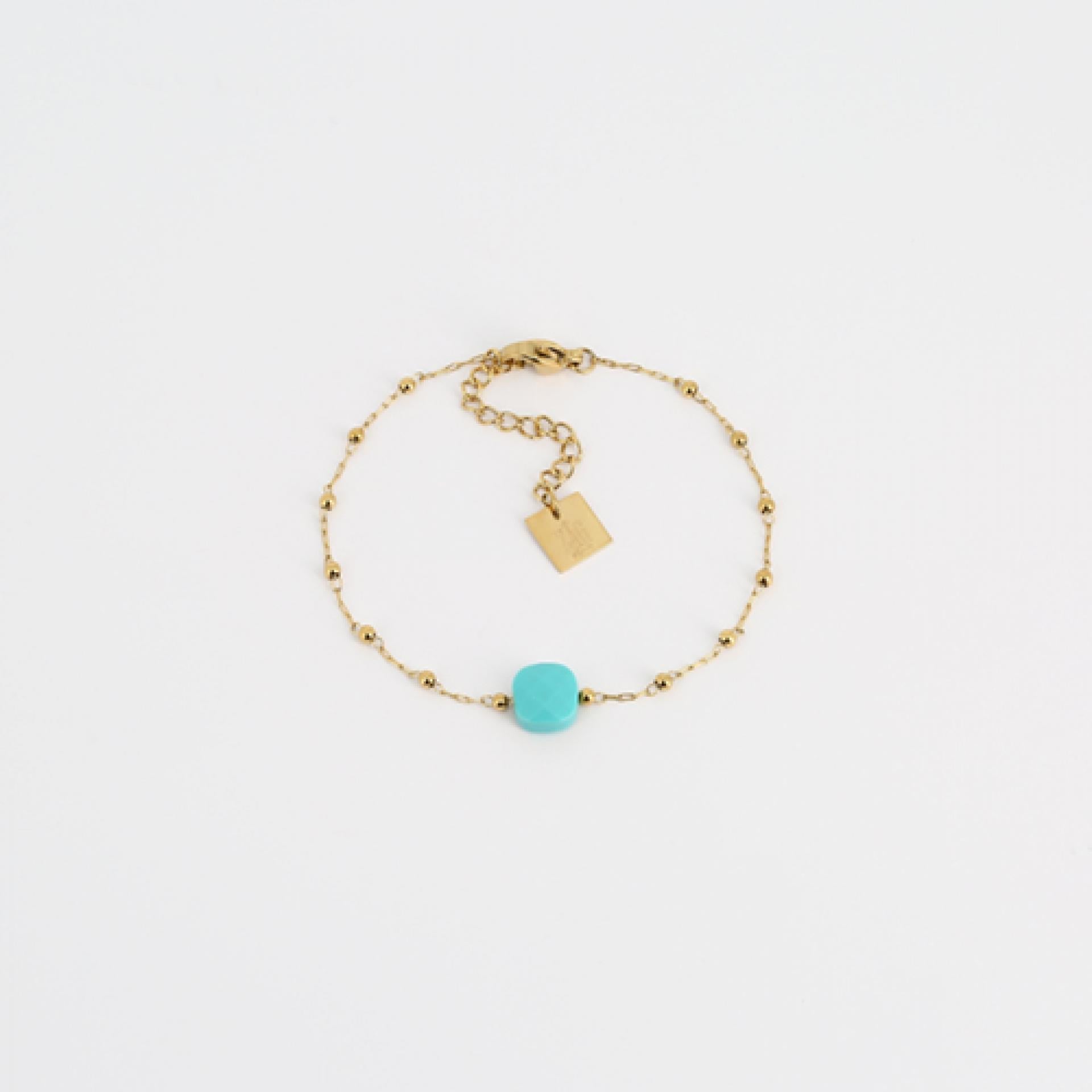 ZAG Bijoux Armband Geburtssteine Pablo Acier Dore 15+3cm - Variante: Turquoise