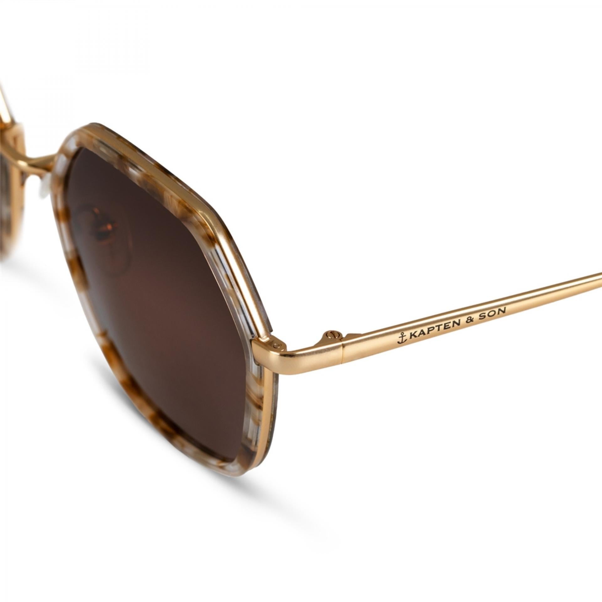 Kapten&Son Sonnenbrille Amsterdam Edge Toffee Tortoise Brown