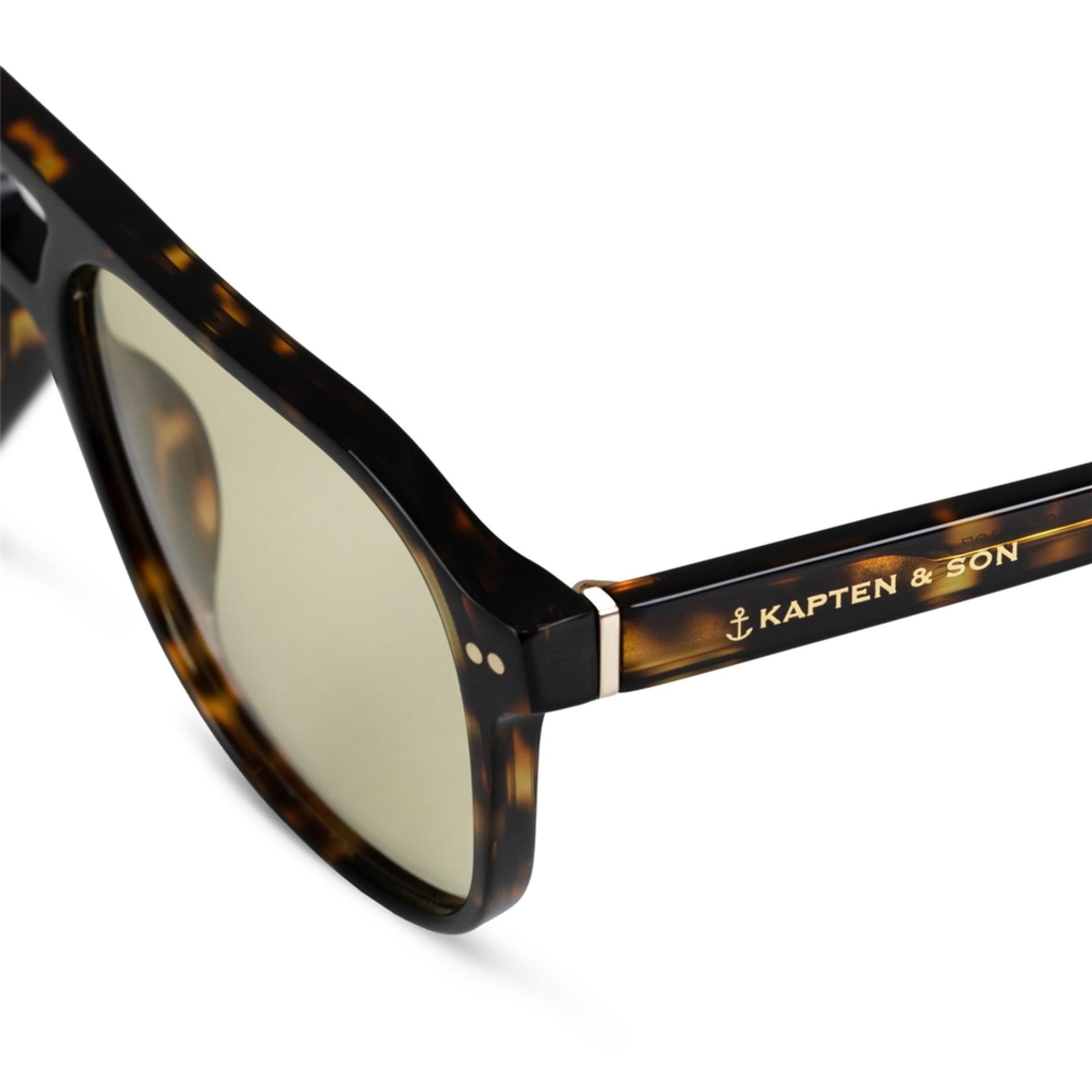 Kapten & Son Sonnenbrille Zurich Oversize Dark Tortoise Green