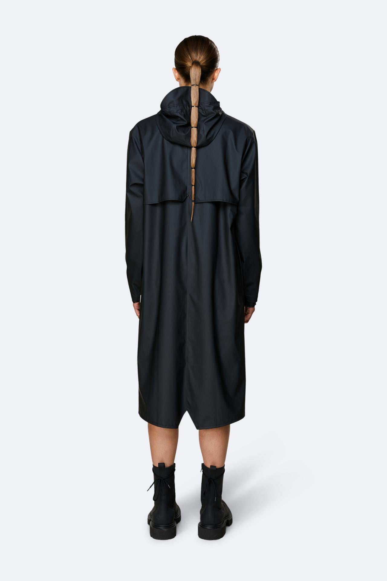 Rains Regenjacke Longer Jacket 1836 Black - Größe: XS/S