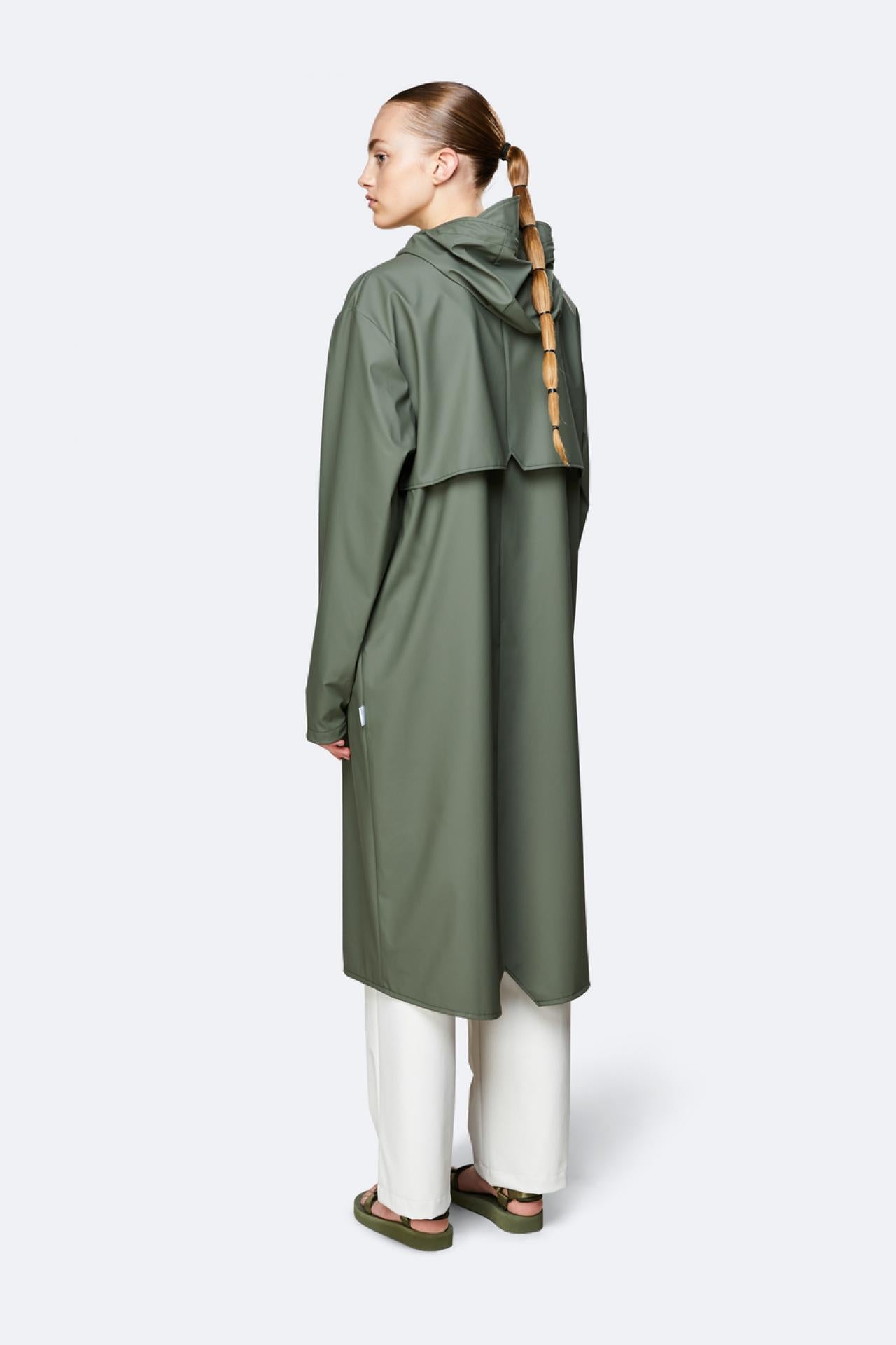 Rains Regenjacke Longer Jacket 1836 Olive - Größe: L/XL