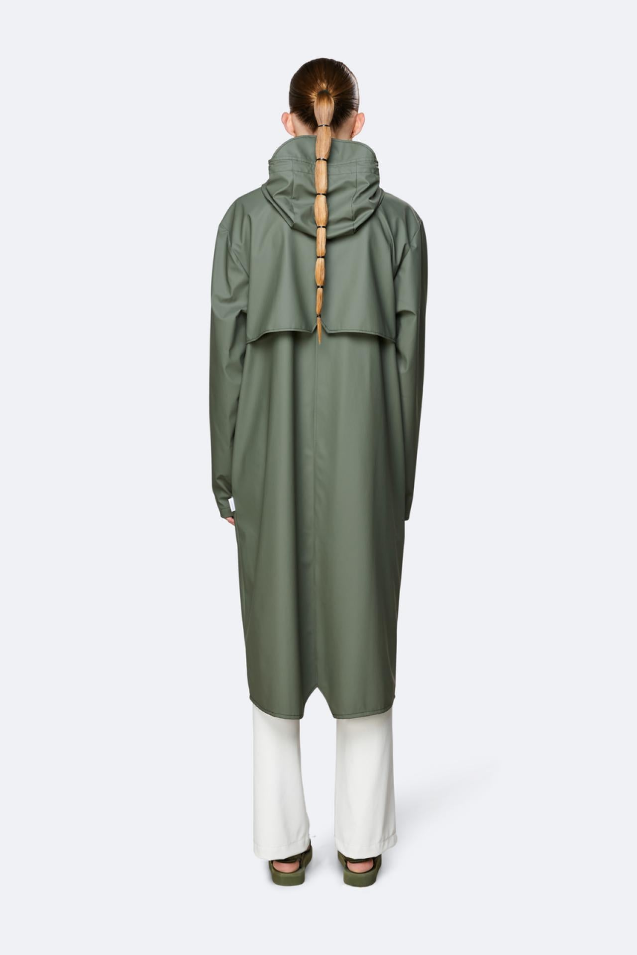 Rains Regenjacke Longer Jacket 1836 Olive - Größe: L/XL