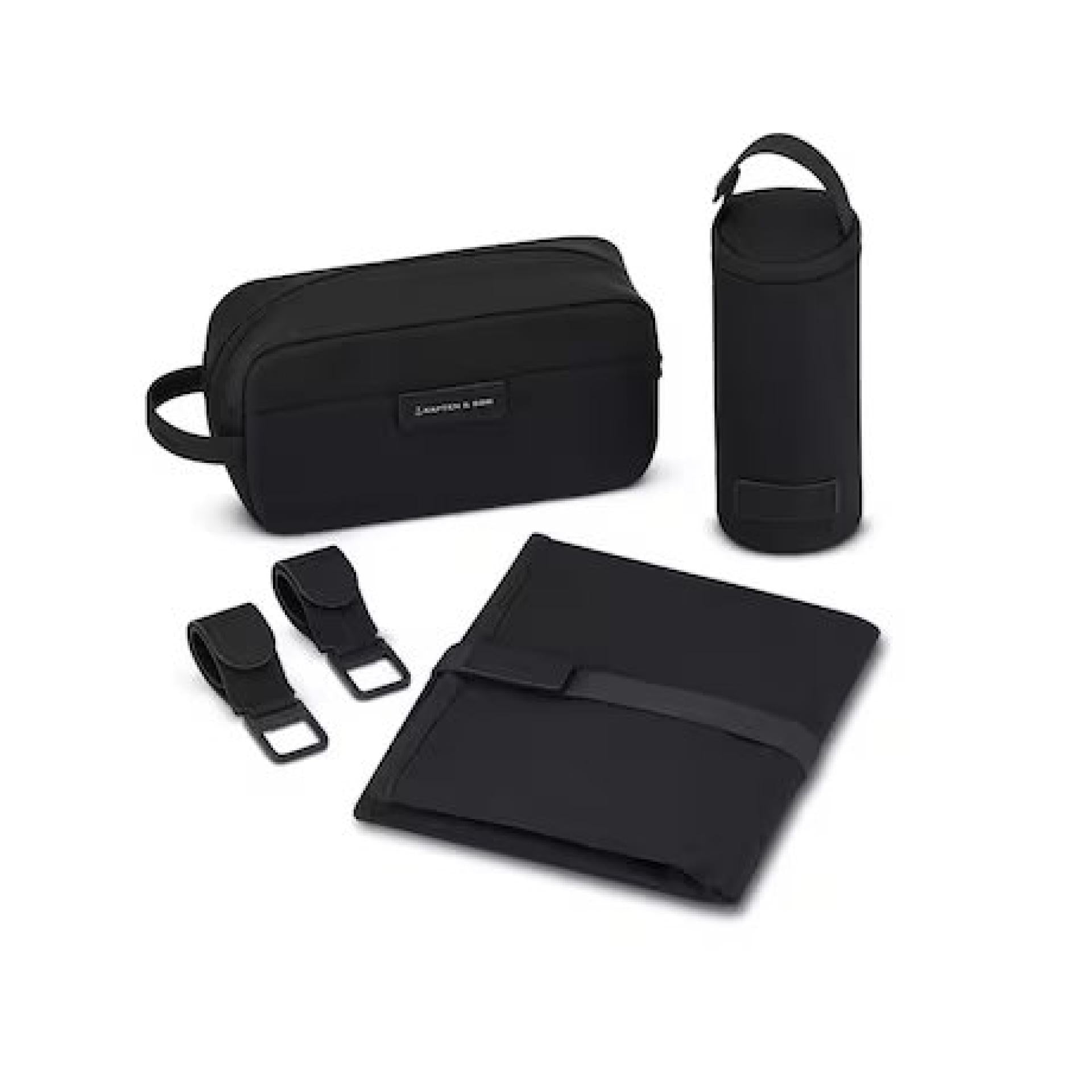 Kapten & Son Wickel Set Unterlage und Hüllen mit Haken DIAPER SET BLACK