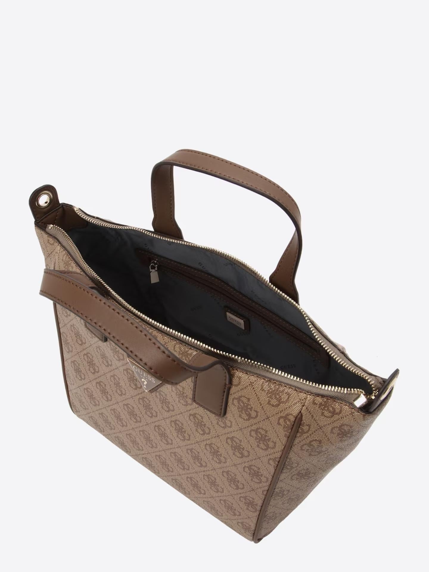 Guess FOLLIE SMALL TOTE Latte Logo Shopper mit Logo-Print