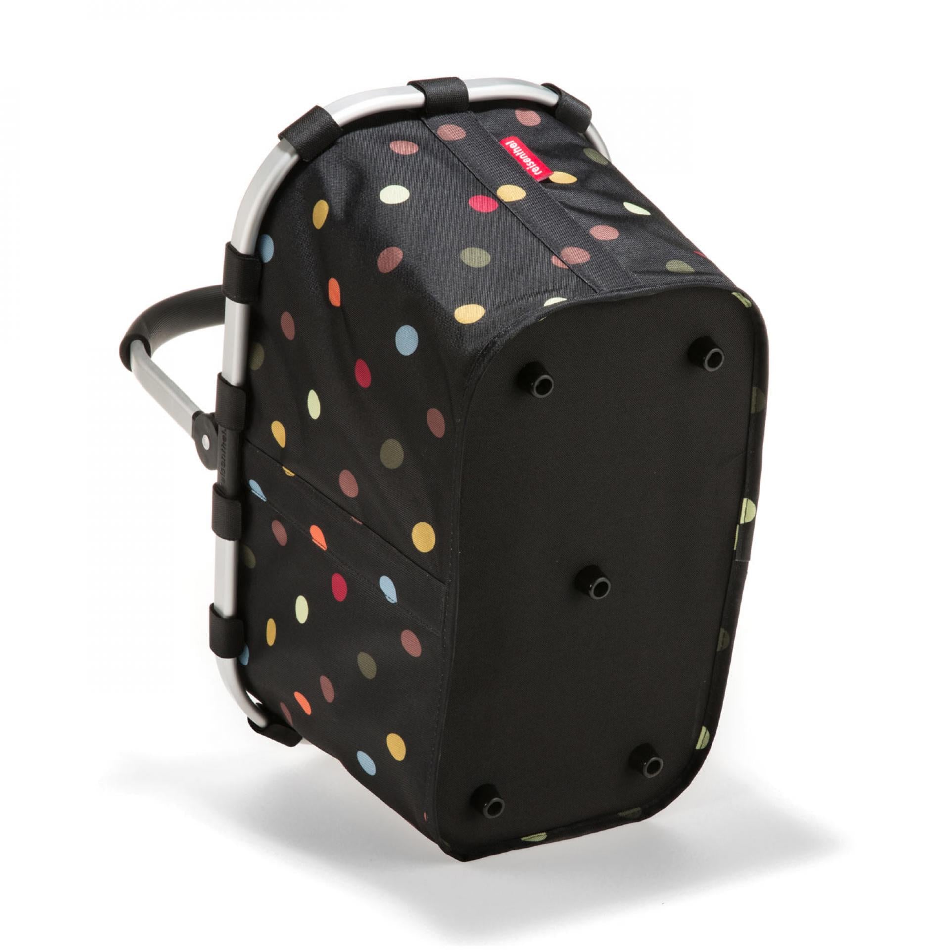 Reisenthel Carrybag dots Einkaufskorb schwarz mit bunten Punkten