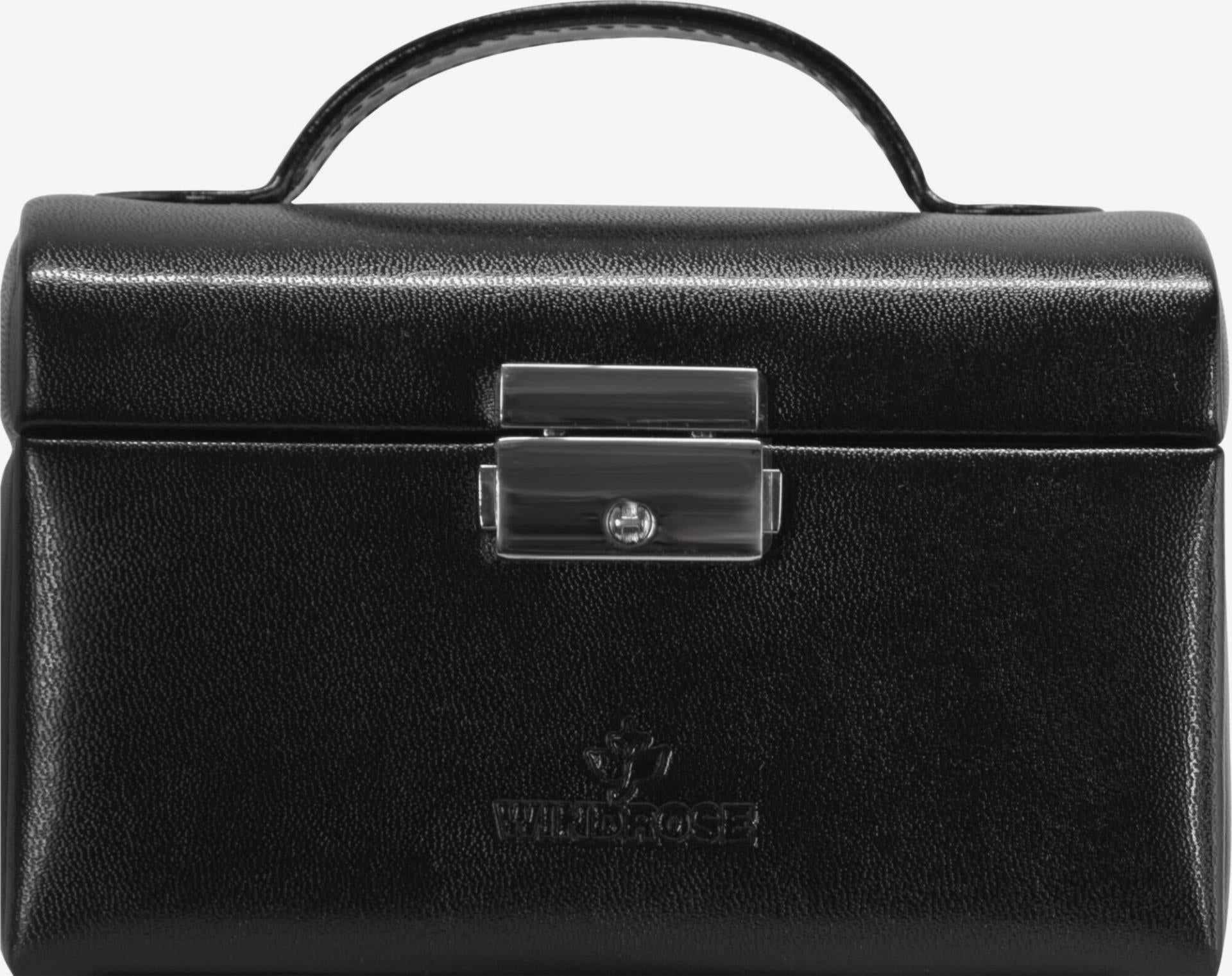 Windrose Schmuckkoffer klein Schwarz