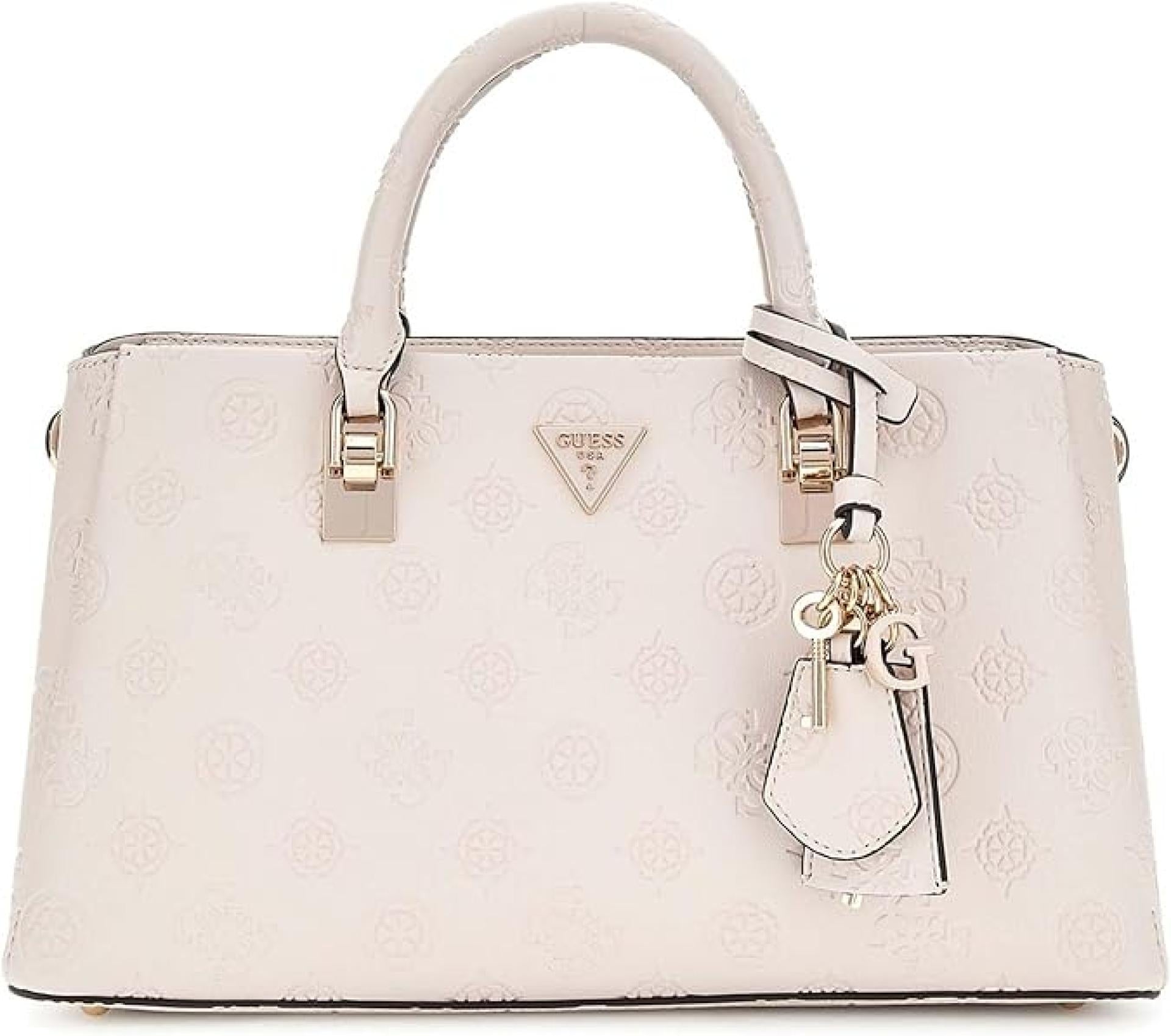 Guess Handtasche TISHA GIRLFRIEND SATCHEL Stone Logo 