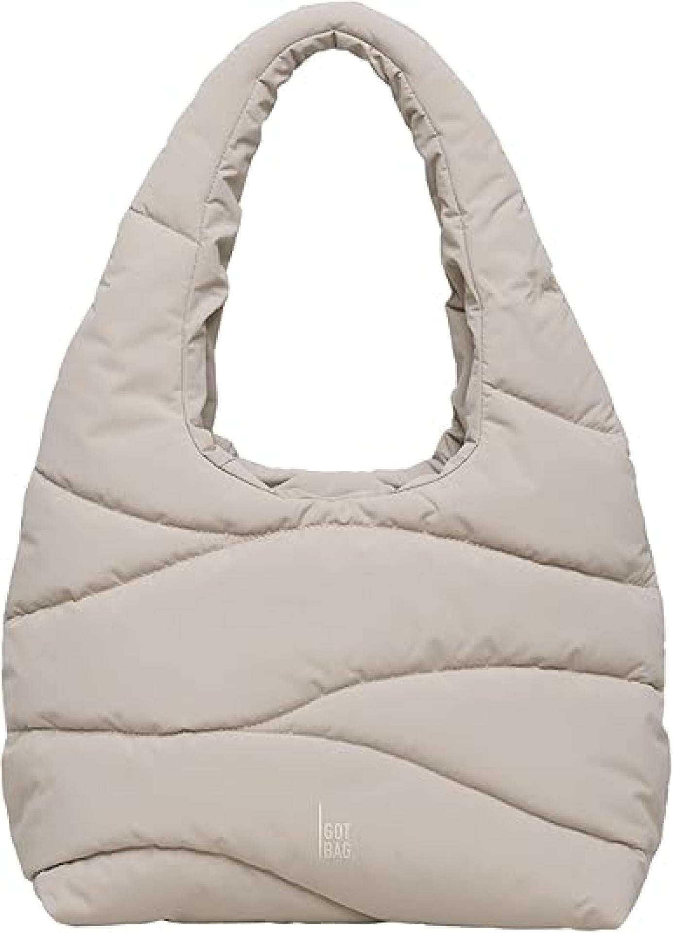 Gotbag WAVY PUFFER SHOULDER BAG scallop monochrome light beige