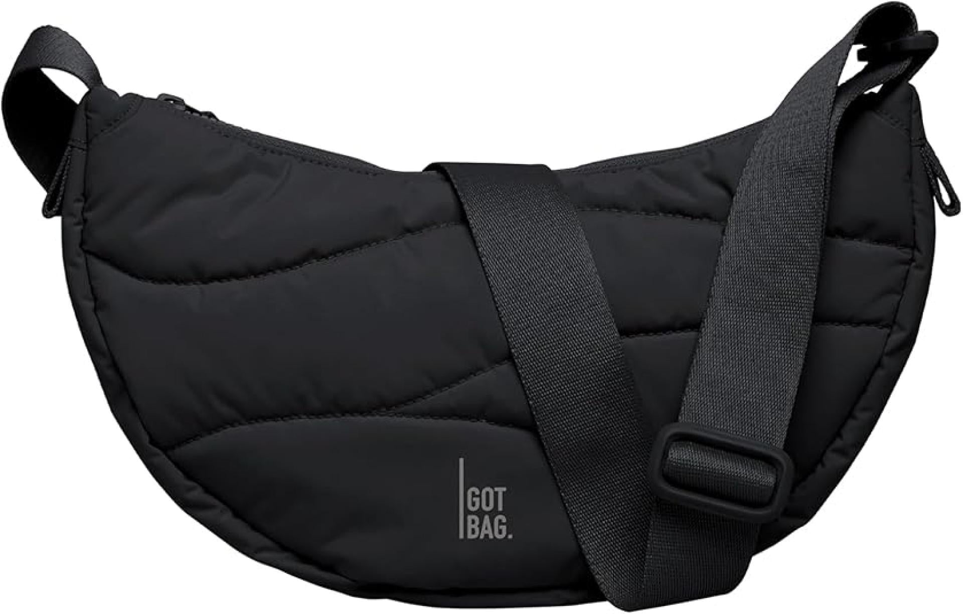 GOT BAG Moon Bag Puffer Tasche Damen Umhängetasche Nylon Gesteppt bag black 3,5 Liter Volumen 