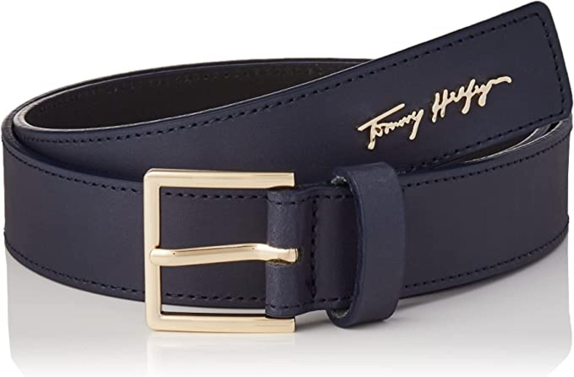 Tommy Hilfiger Ledergürtel Signature 3.0 Desert Sky Gr.75