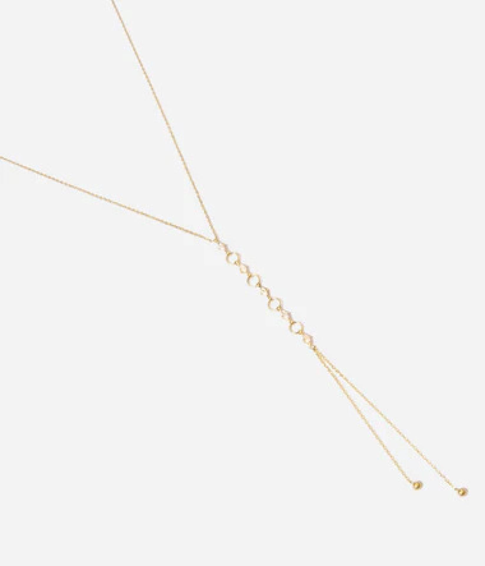 Zag Bijoux Kette Denebo Vergoldeter Stahl zirconium sertis 38+5cm 7.5cm