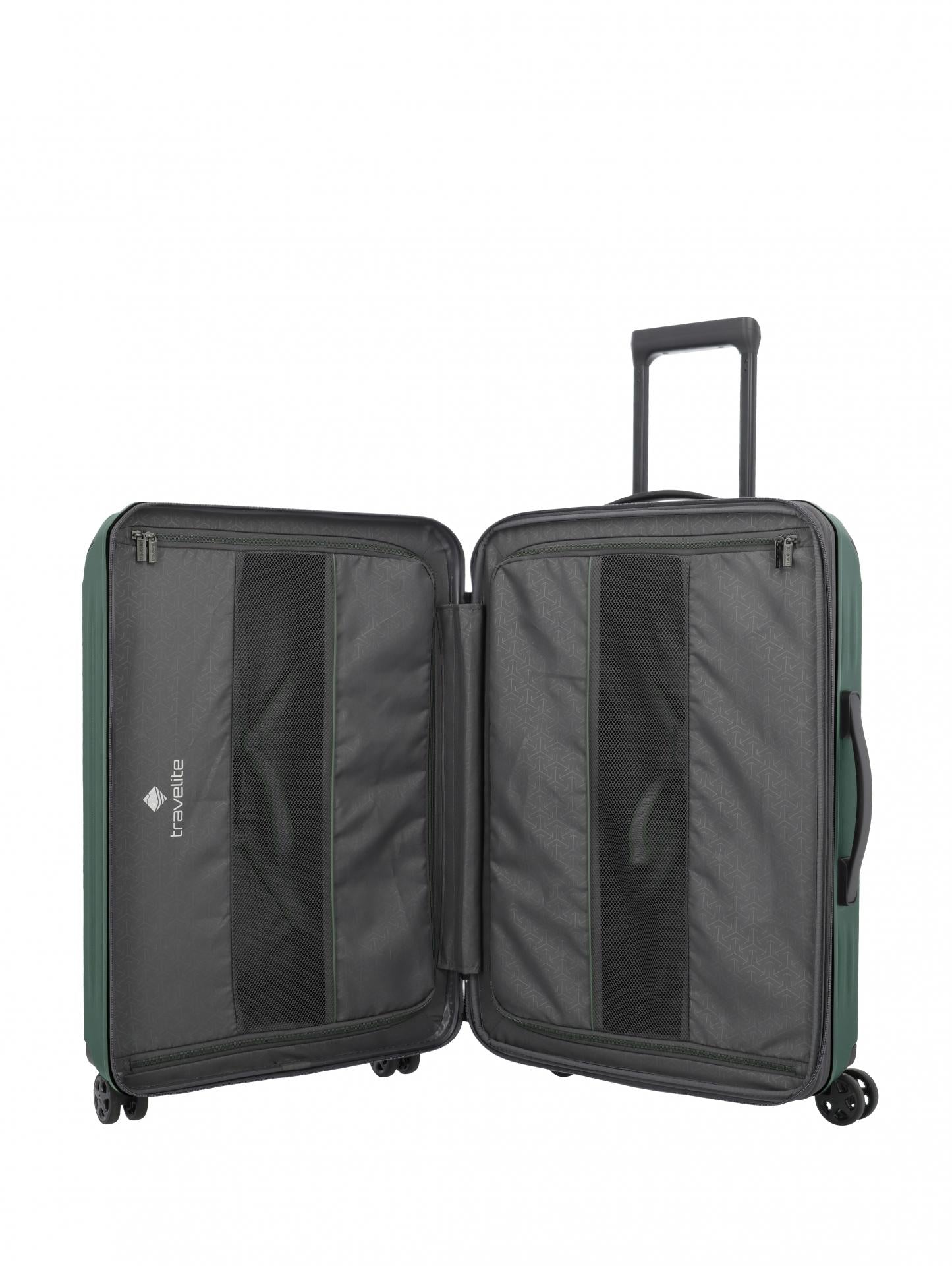 Travelite DYNAMIIC 4-Rad Hartschalen Trolley M erweiterbar grün