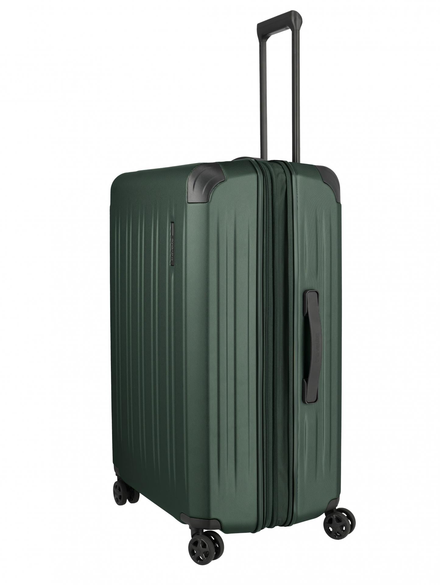 DYNAMIIC 4-Rad Hartschalen Trolley erweiterbar L grün