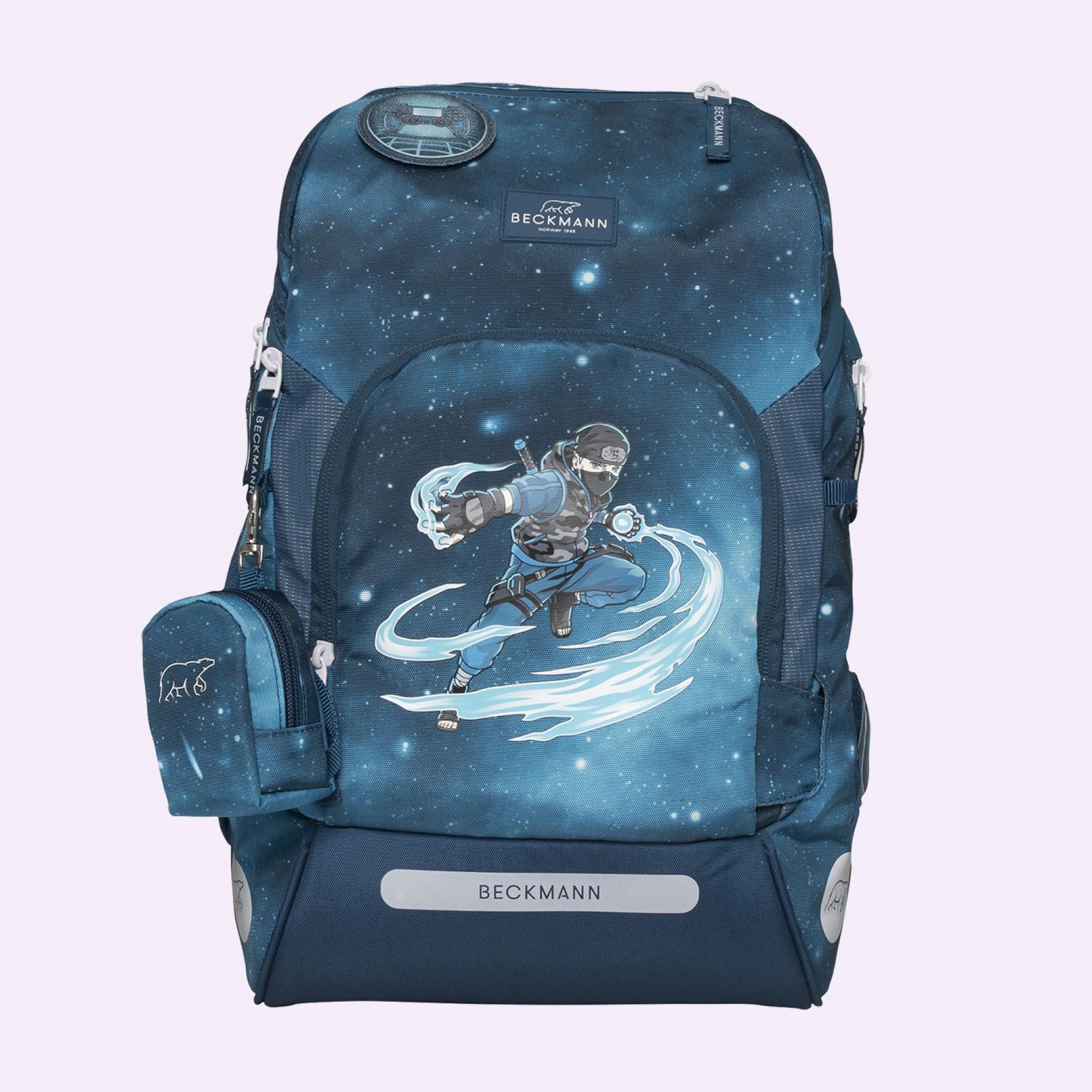 Beckmann  Schulrucksack-Set 6-teilig  Active Air Ninja Master green