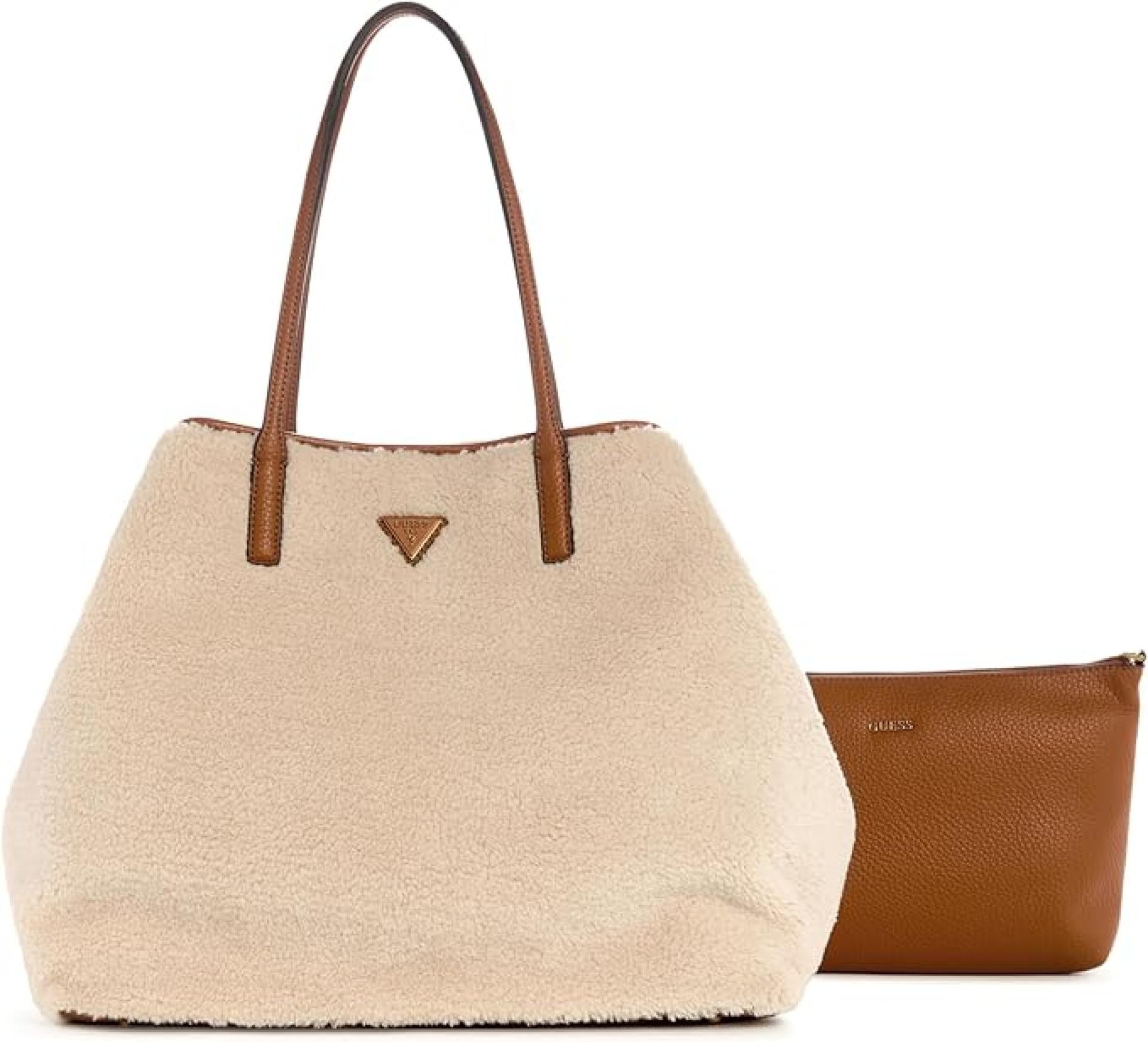 Guess  VICTTORIA LARGE 2 IN 1 TOTE Natural / Cognac