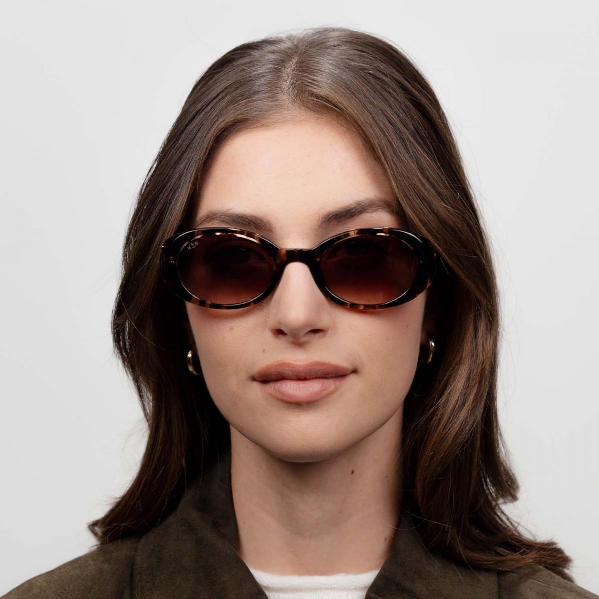 Kapten & Son Sonnenbrille Milan Crystal Tortoise Brown