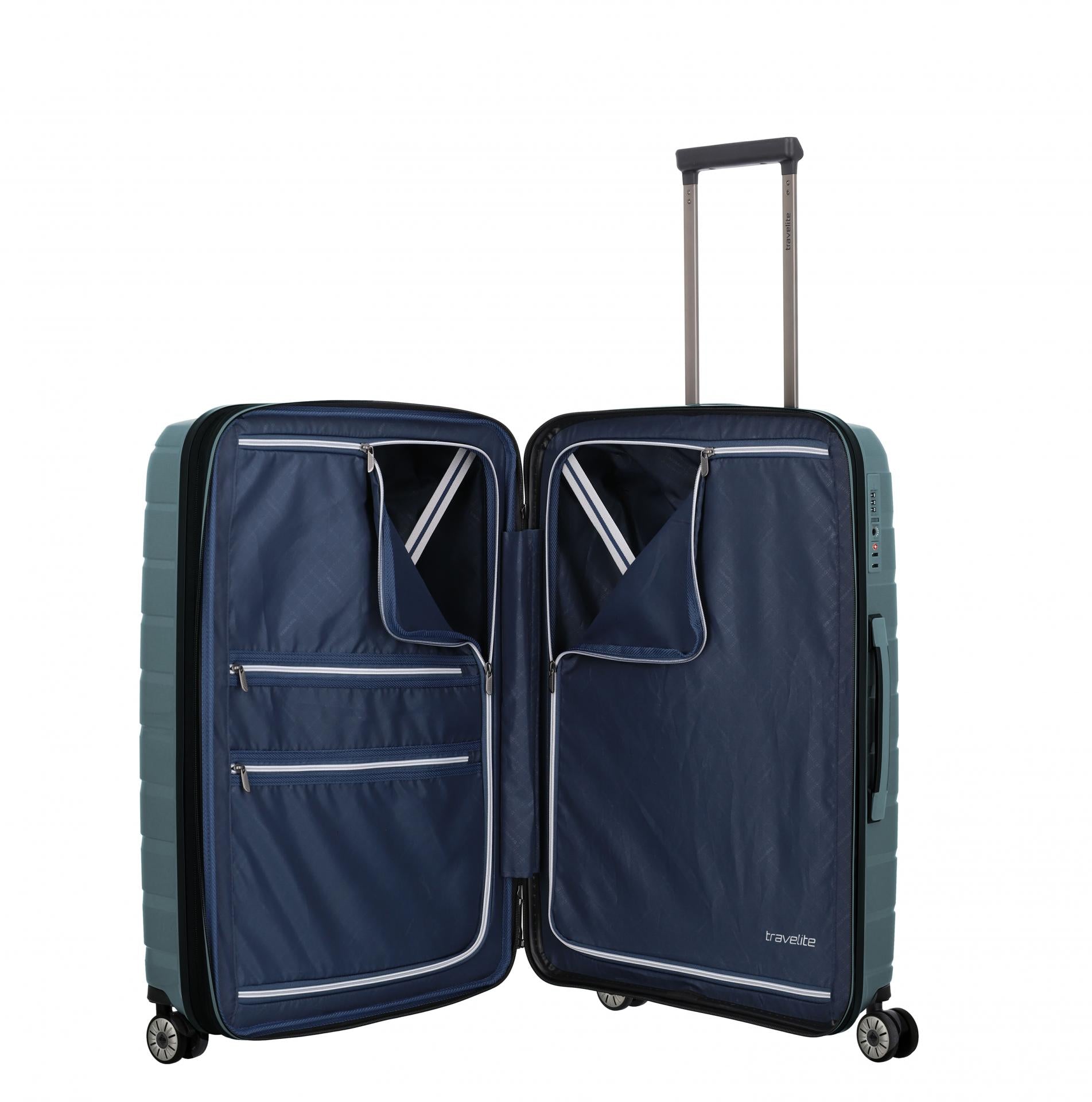 Travelite AIR BASE Trolley M 67cm Eisblau
