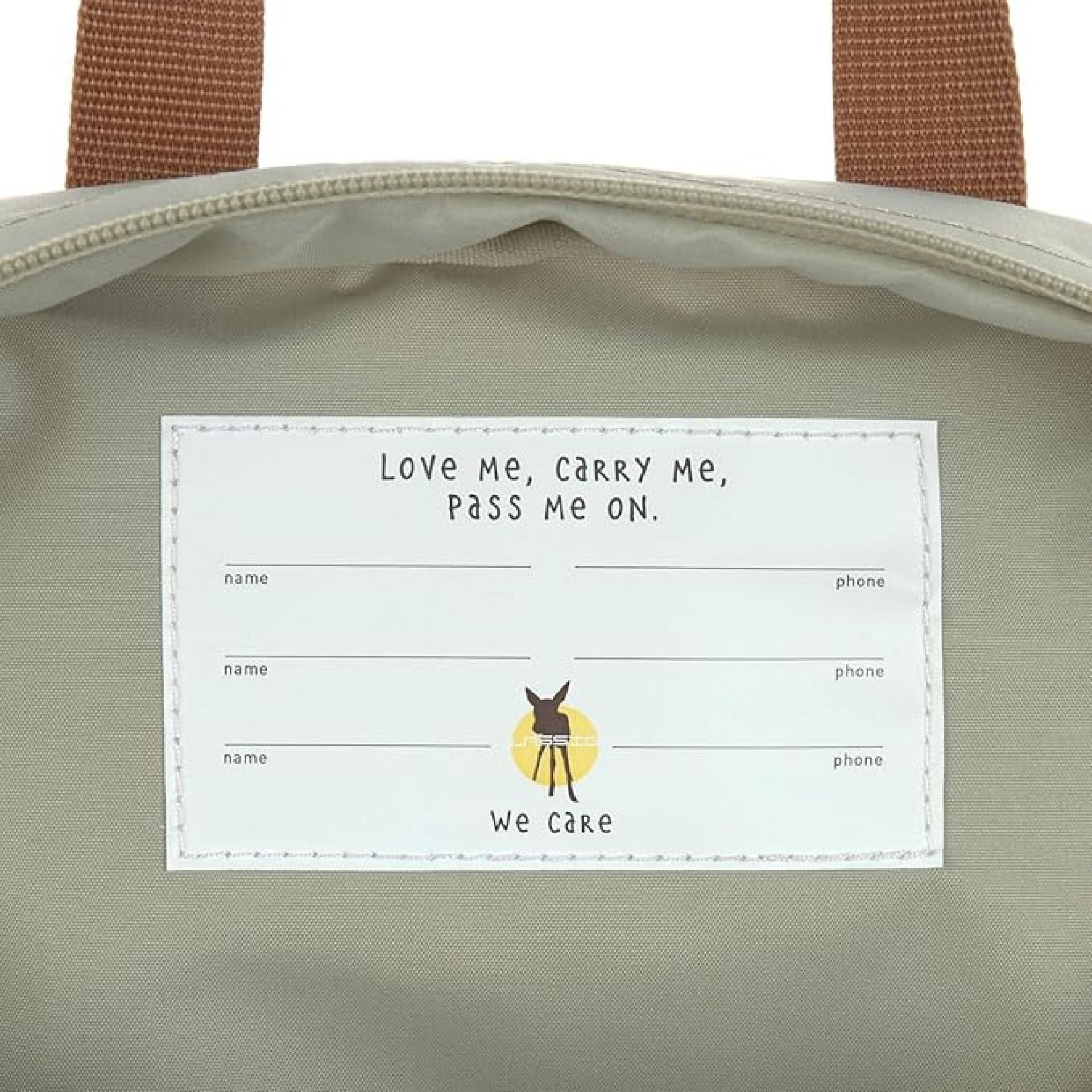 Lässig Mini Square Kinder Backpack 7L Little Gang light khaki