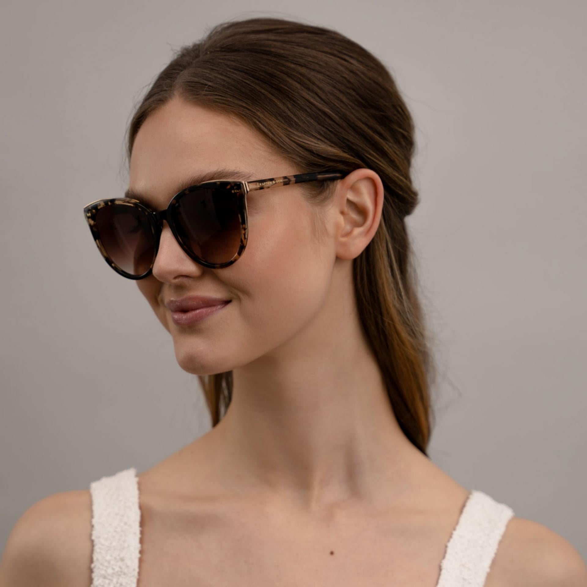 Kapten and Son Sonnenbrille Manhattan Crystal Tortoise Brown