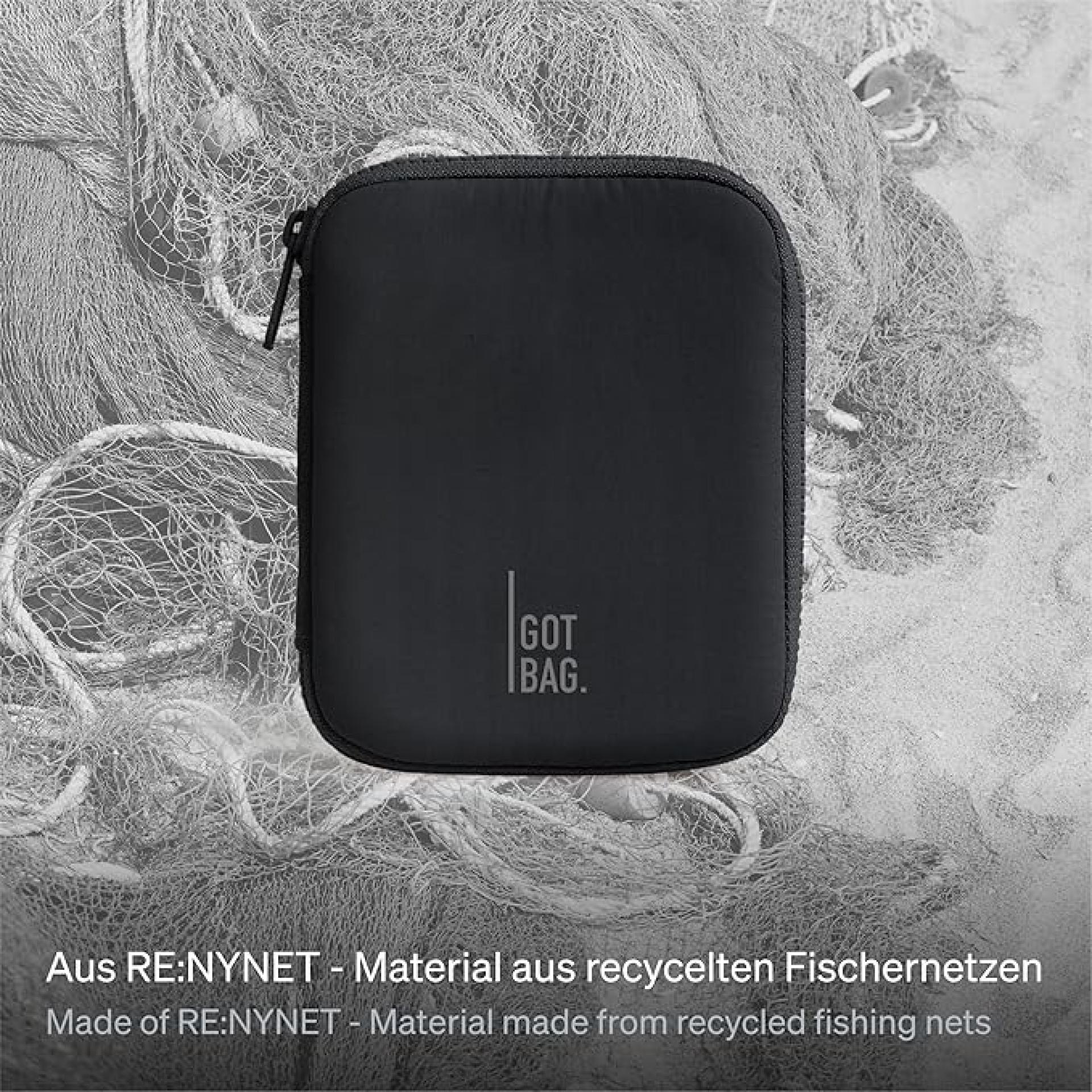 GOT BAG Geldbörse Damen Wallet 01 Portemonnaie klein mit Münzfach & Platz für Karten Black 