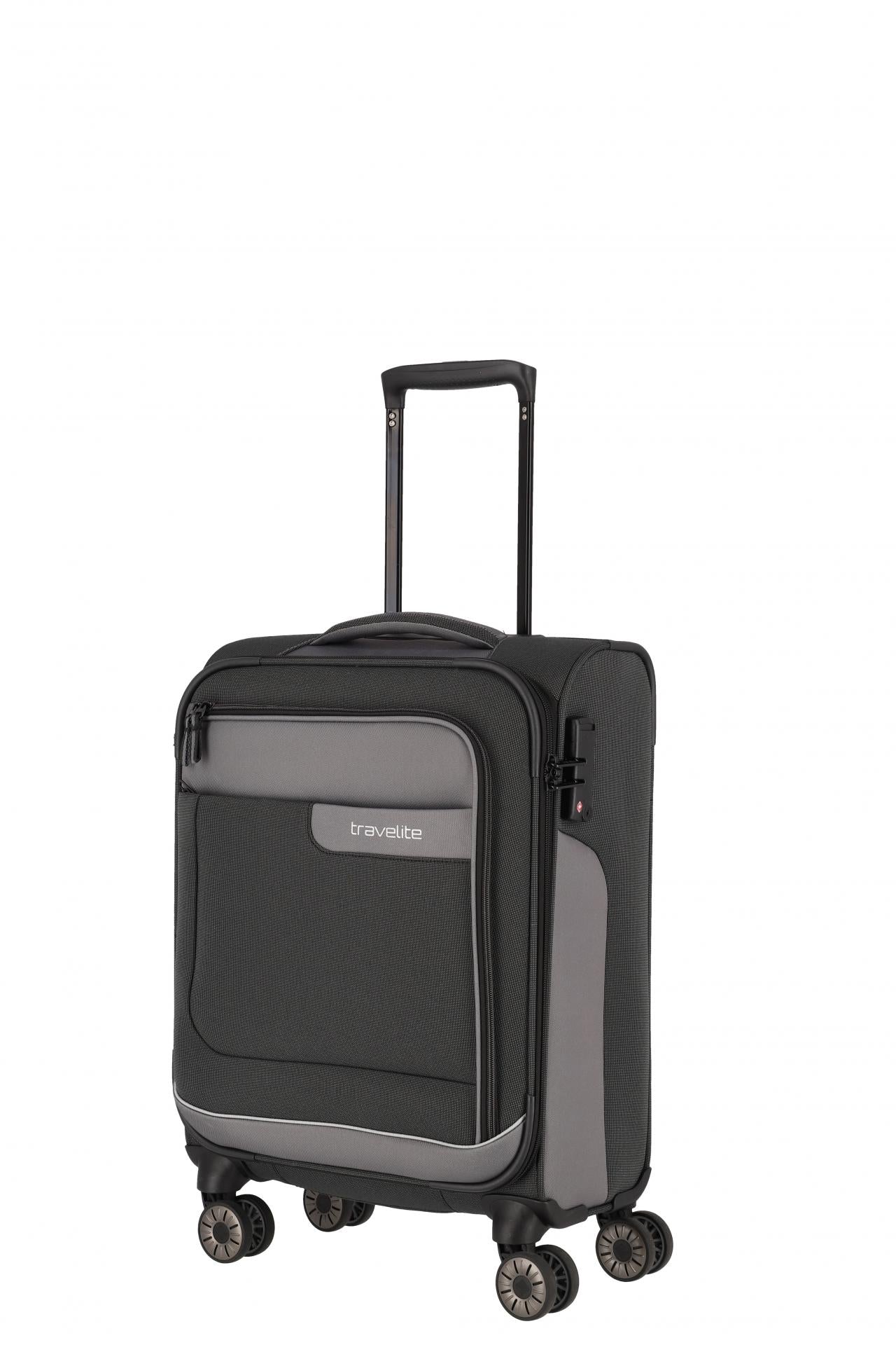 Travelite VIIA S 55cm Weicher Trolley Koffer, Schiefer